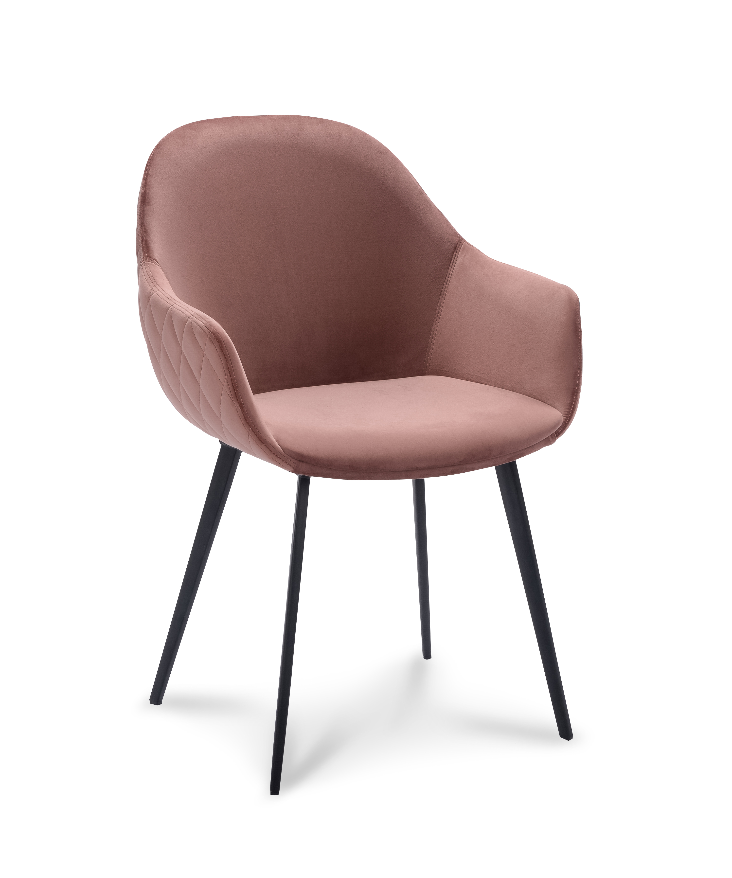 Stoel Carmen velvet Old pink