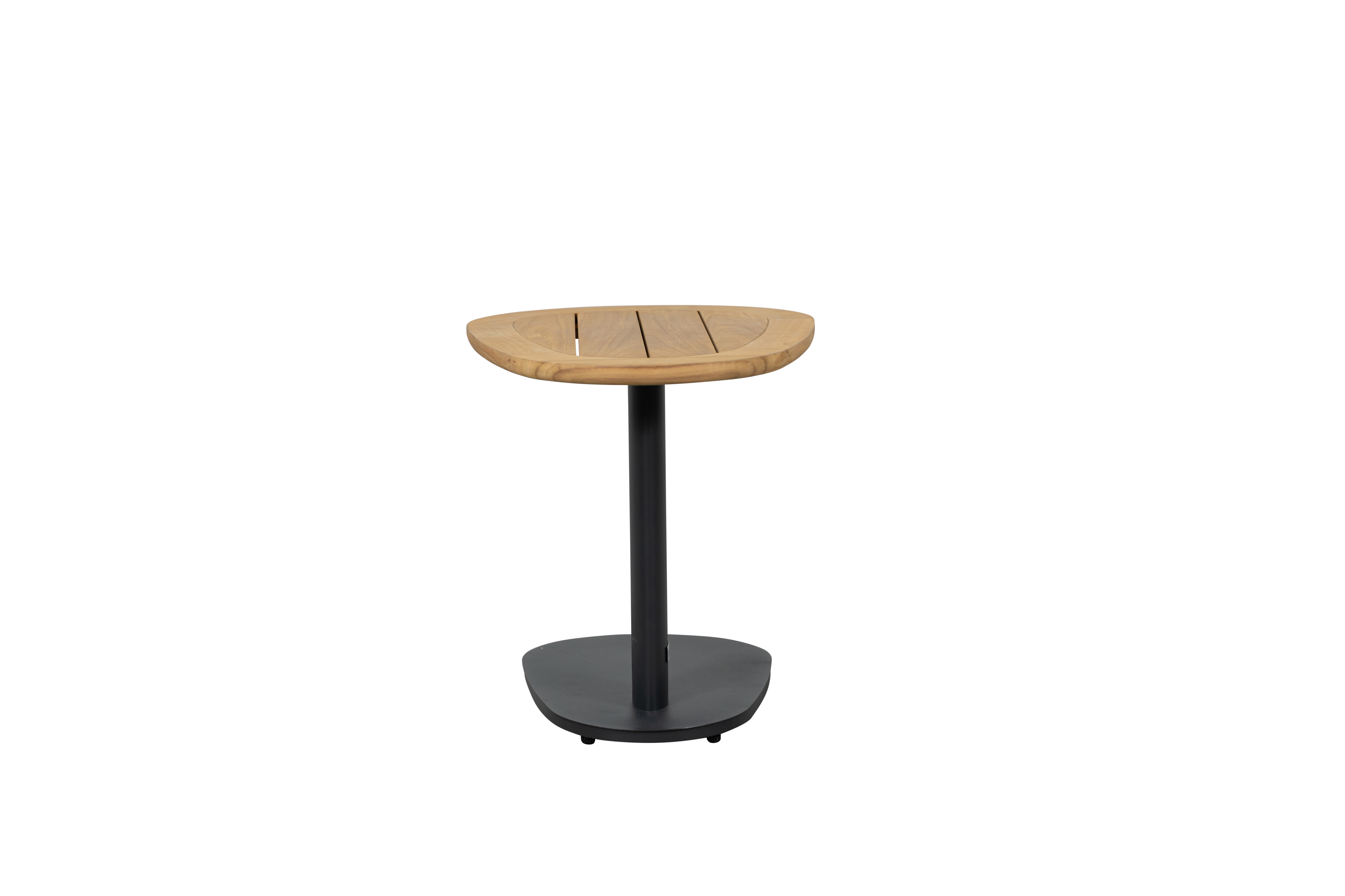 Qopps Elena bijzettafel organisch teak blad mat royal grey
