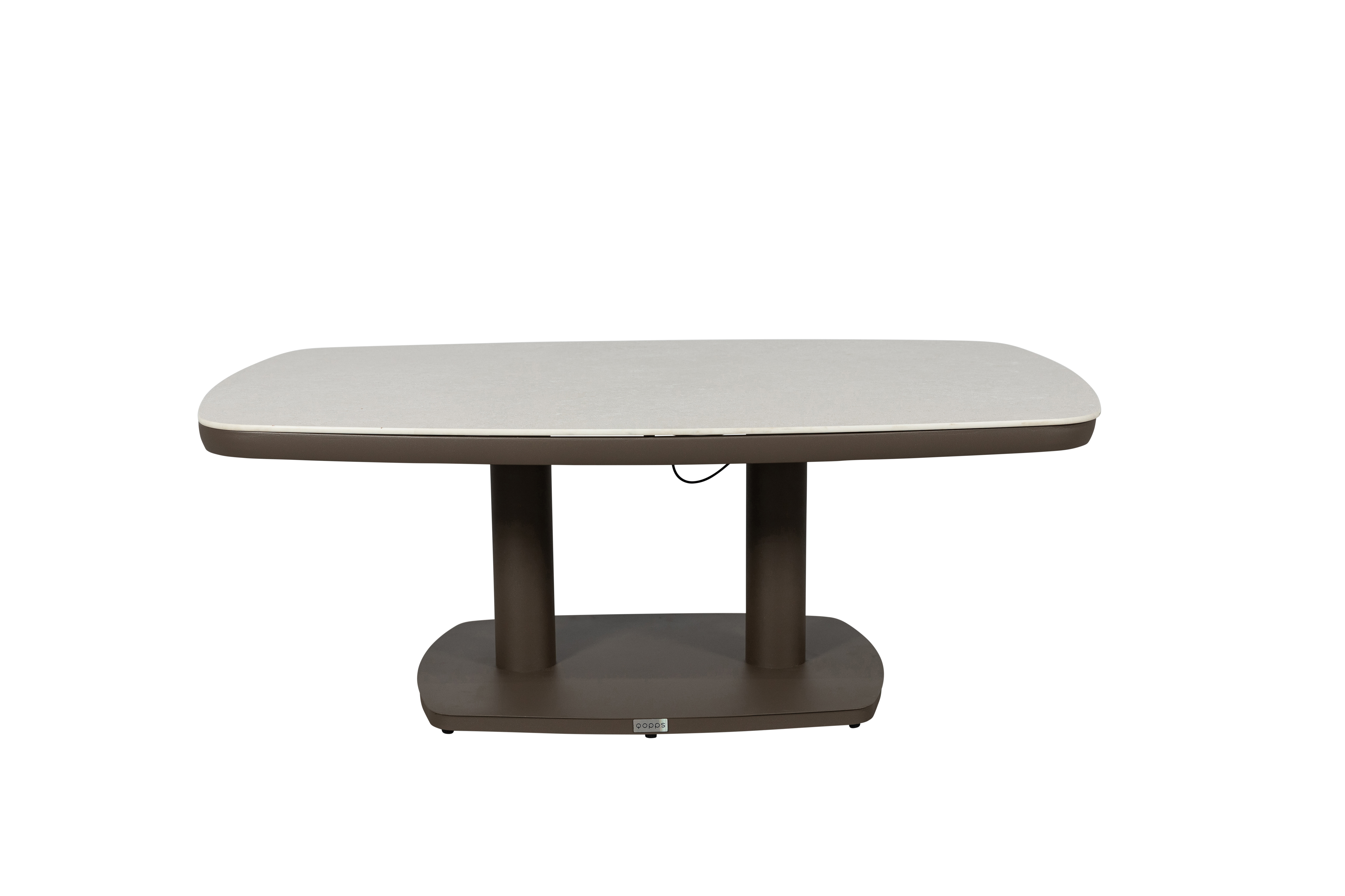 Qopps Elena in hoogte verstelbare tuintafel 135x83 earth