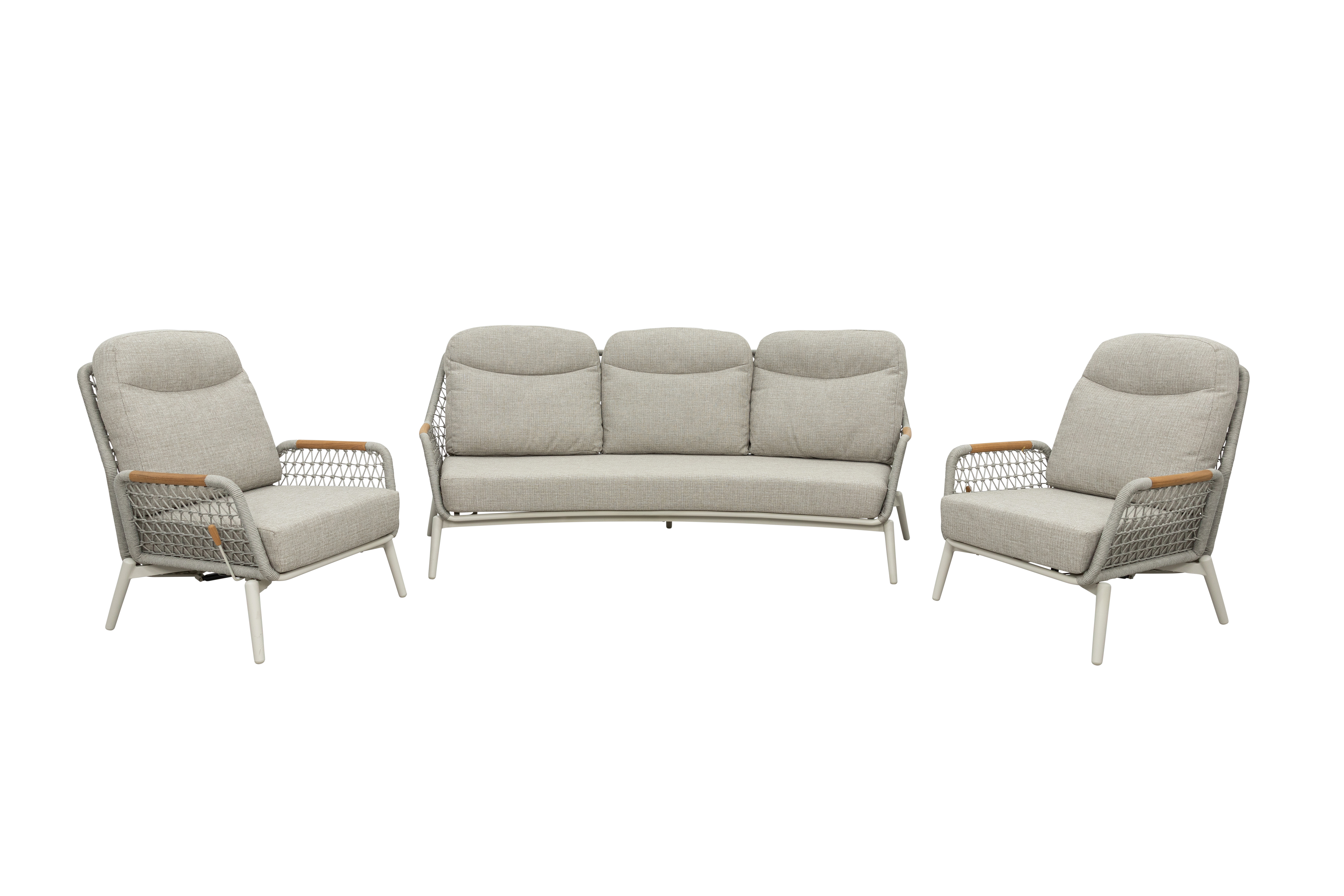 Qopps Elena loungebank met 2 loungestoelen