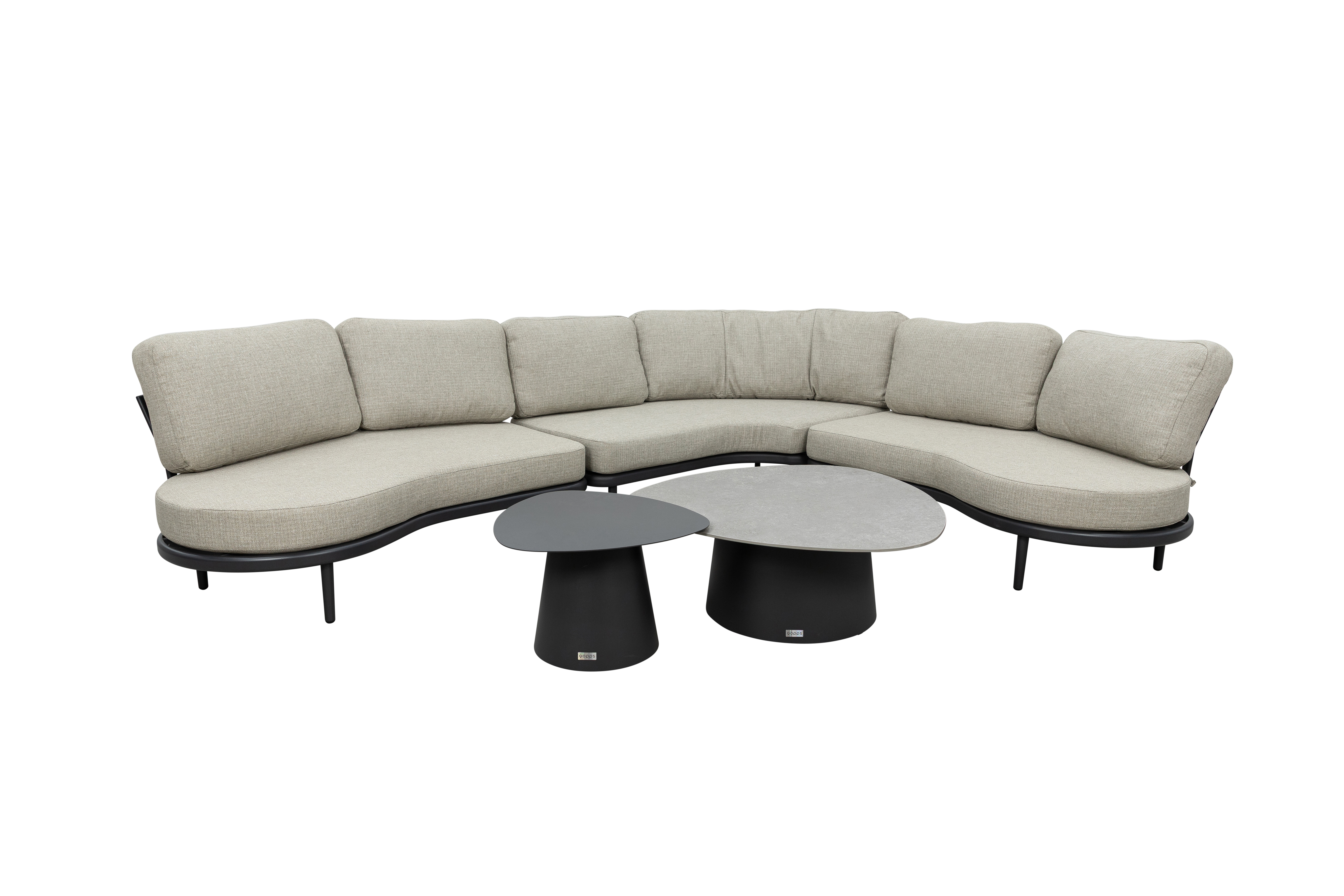 Qopps Giany loungehoek met 2x Nessa koffietafels