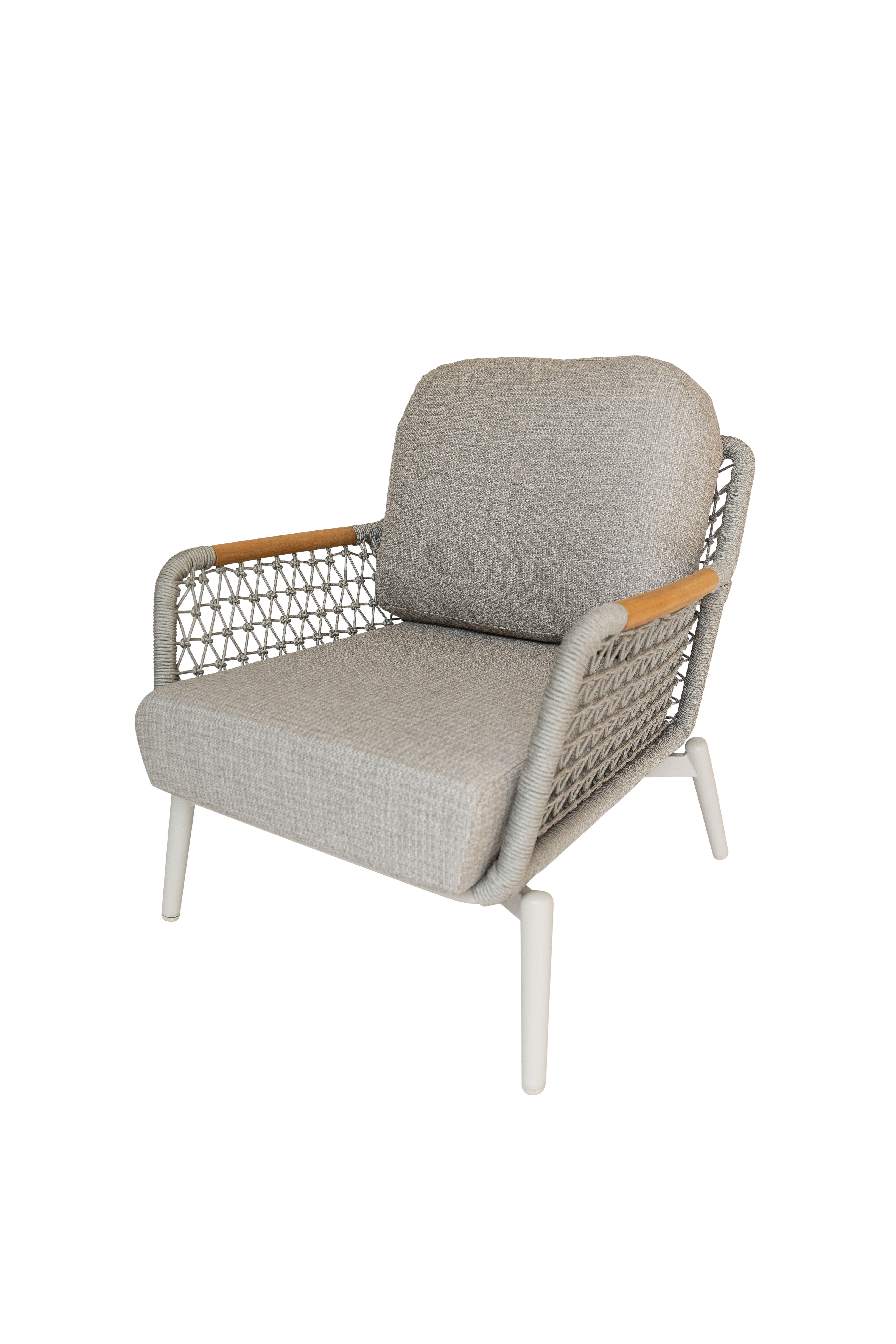Elena lounge stoel hoge rug latte light