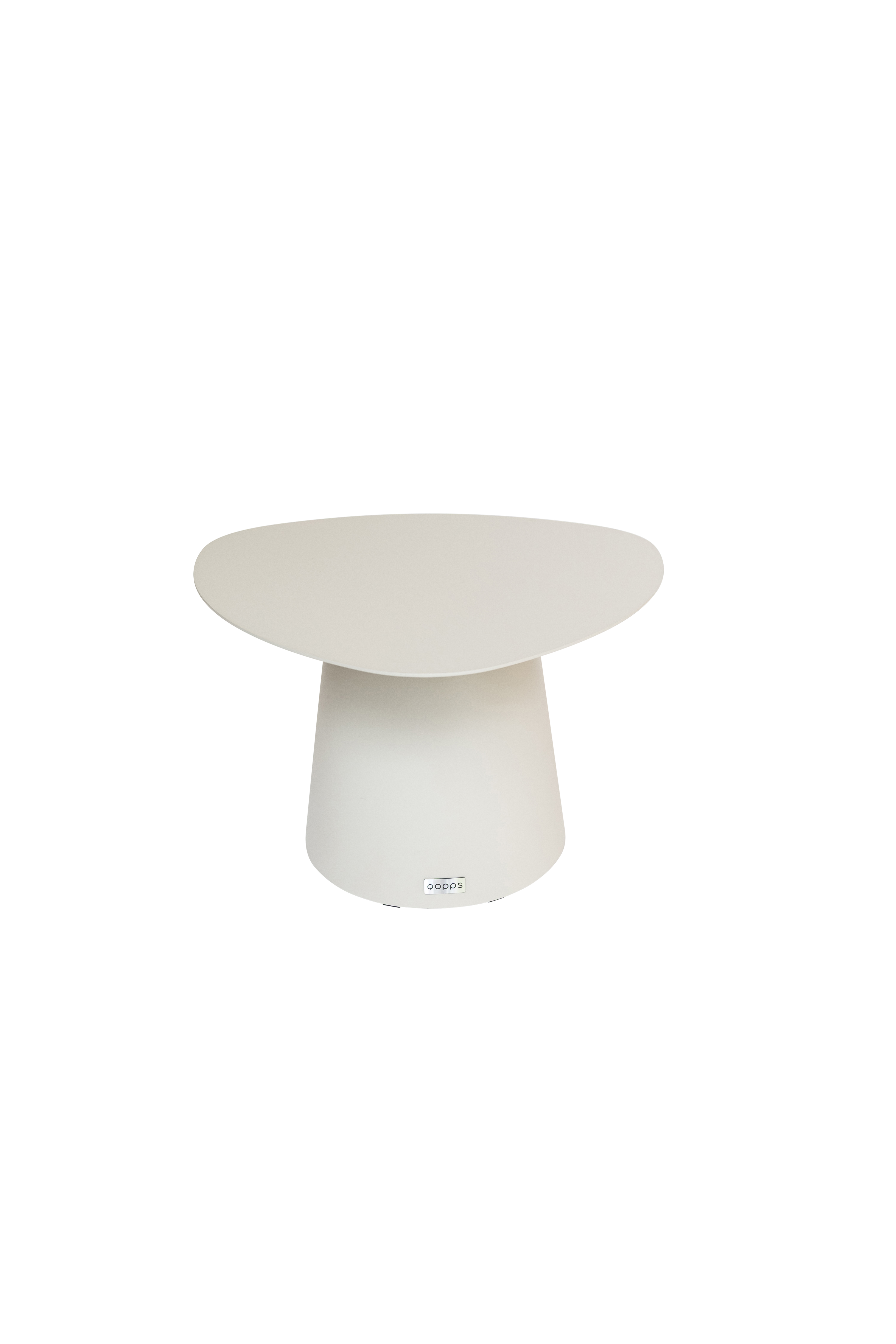 Qopps Nessa organische driehoektafel 60x60x60cm mat latte light