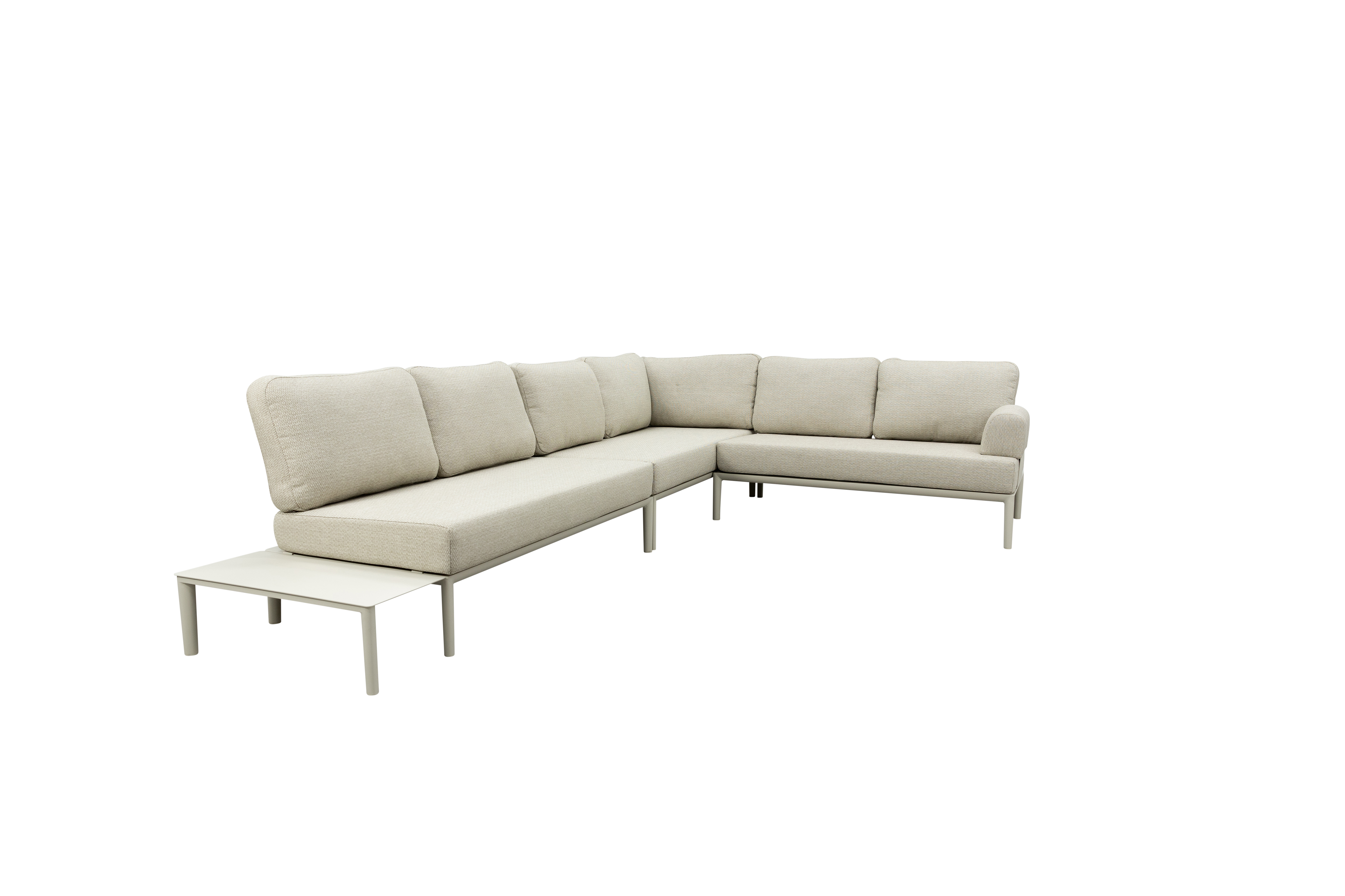 Qopps Alfie hoek loungeset met zijtafel latte light