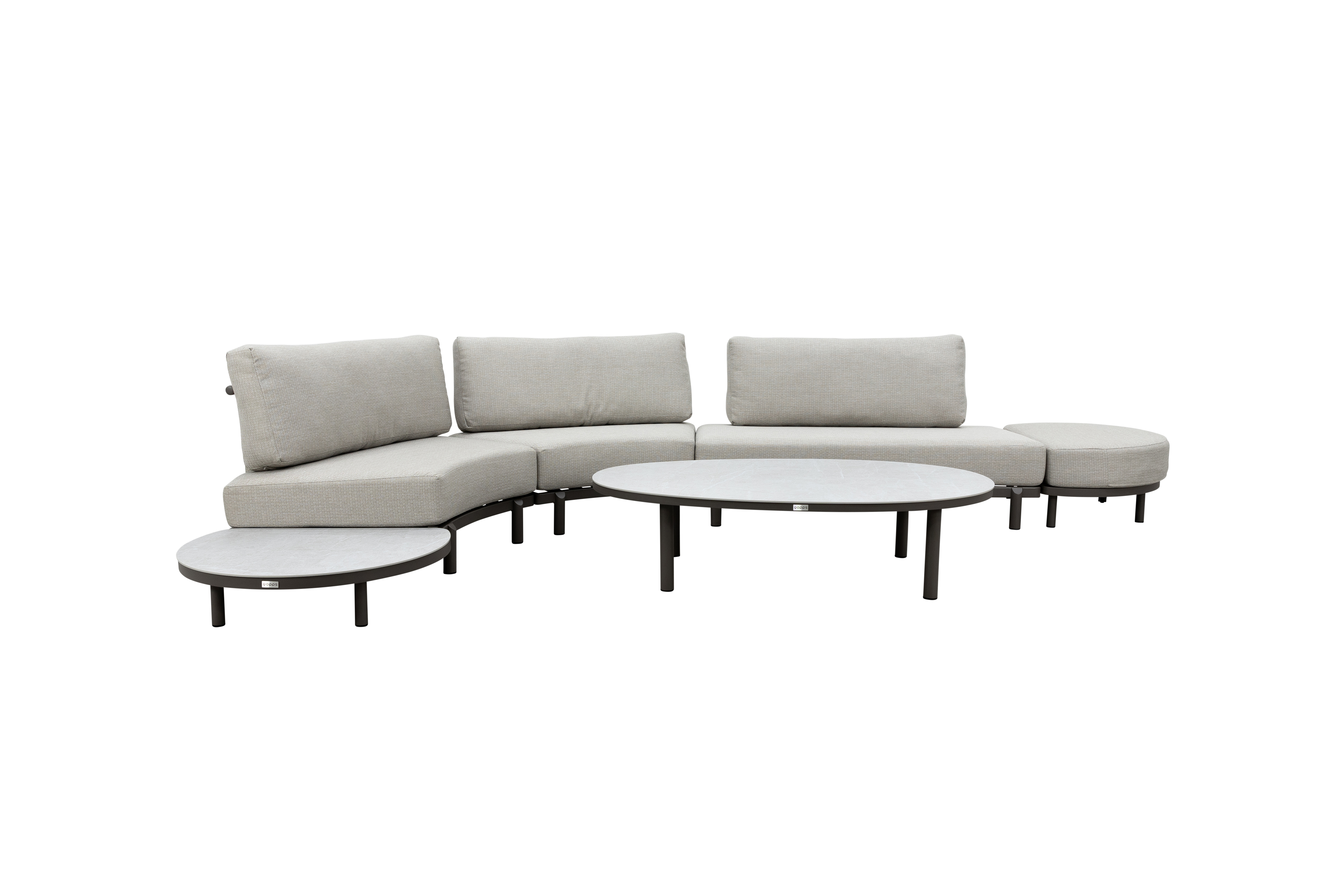 Qopps Enora hoek loungeset met Enora koffietafel