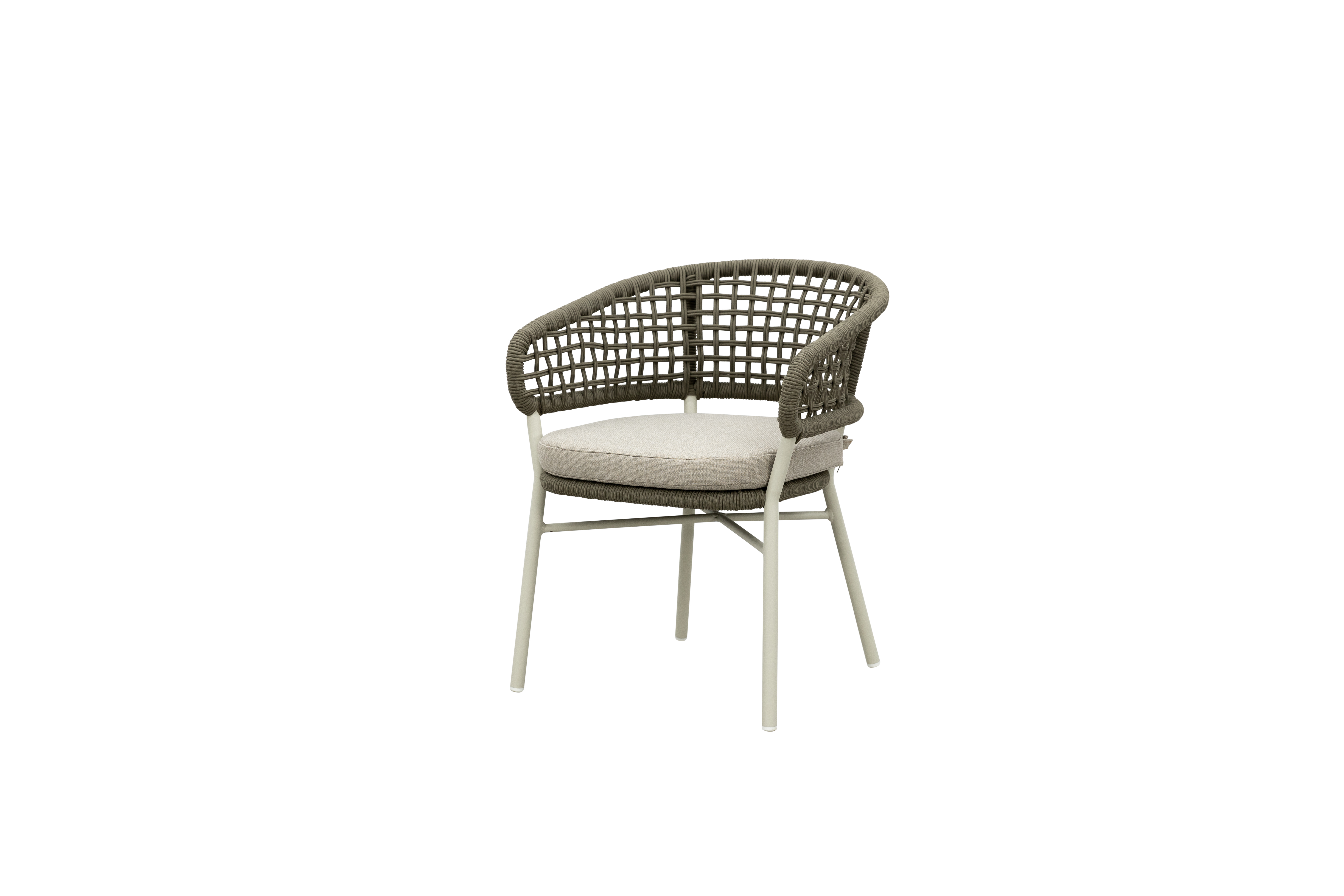 Elysia dining stoel frame latte met rope