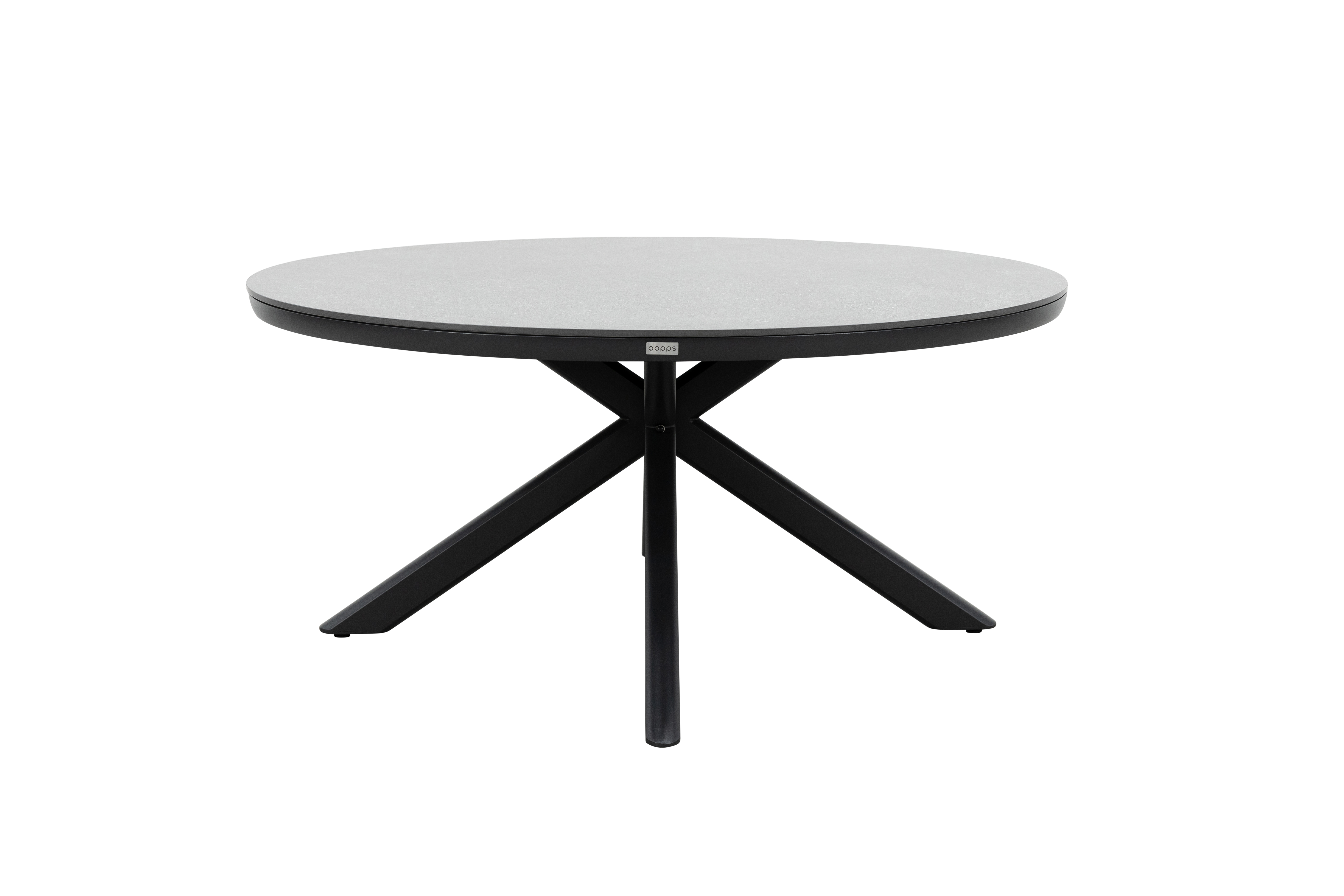 Qopps Ziggy tuintafel 160 cm rond royal grey sintered stone blad
