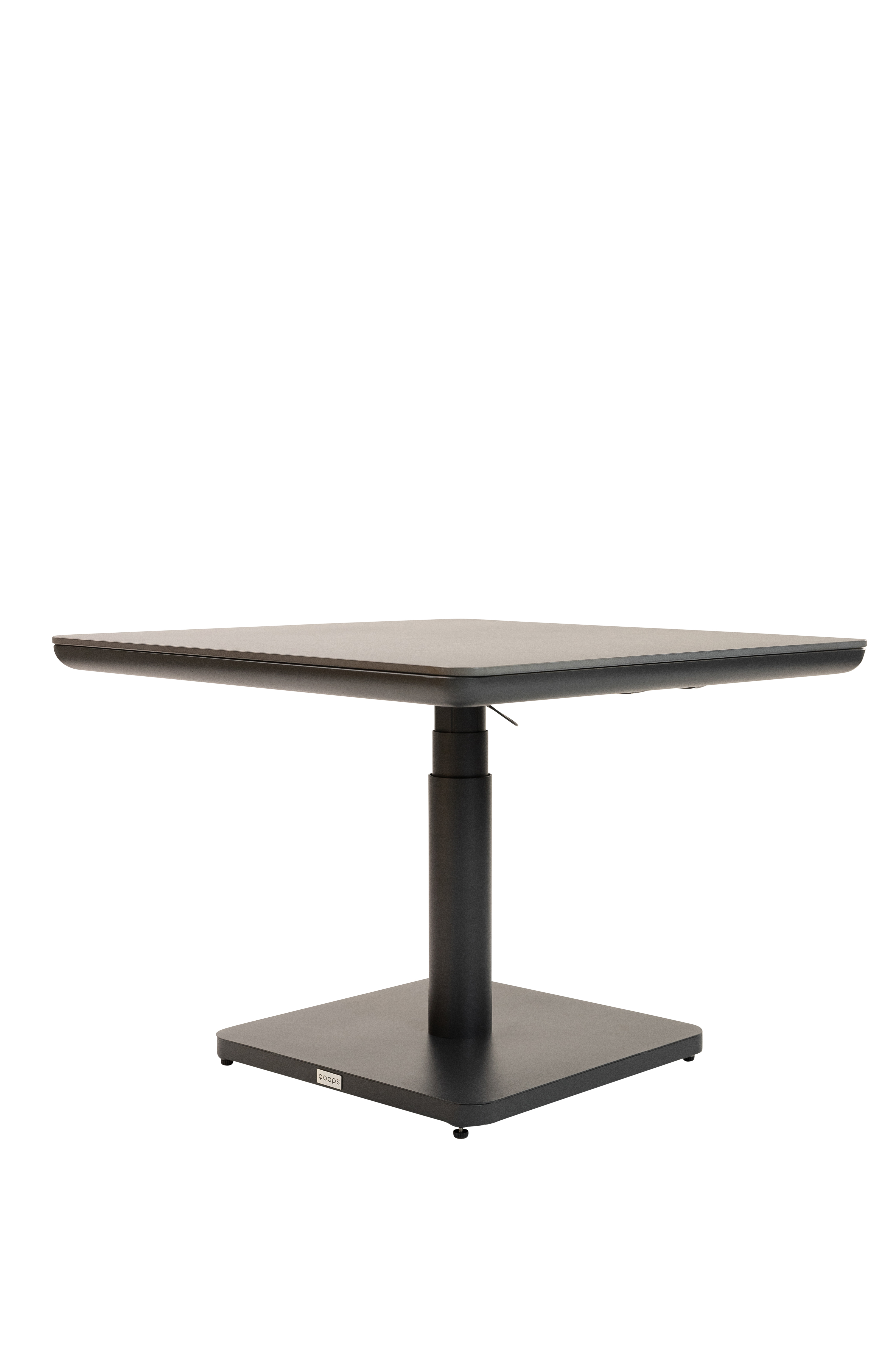 Ramin in hoogte verstelbare tuintafel 90 x 90 cm sinter stone