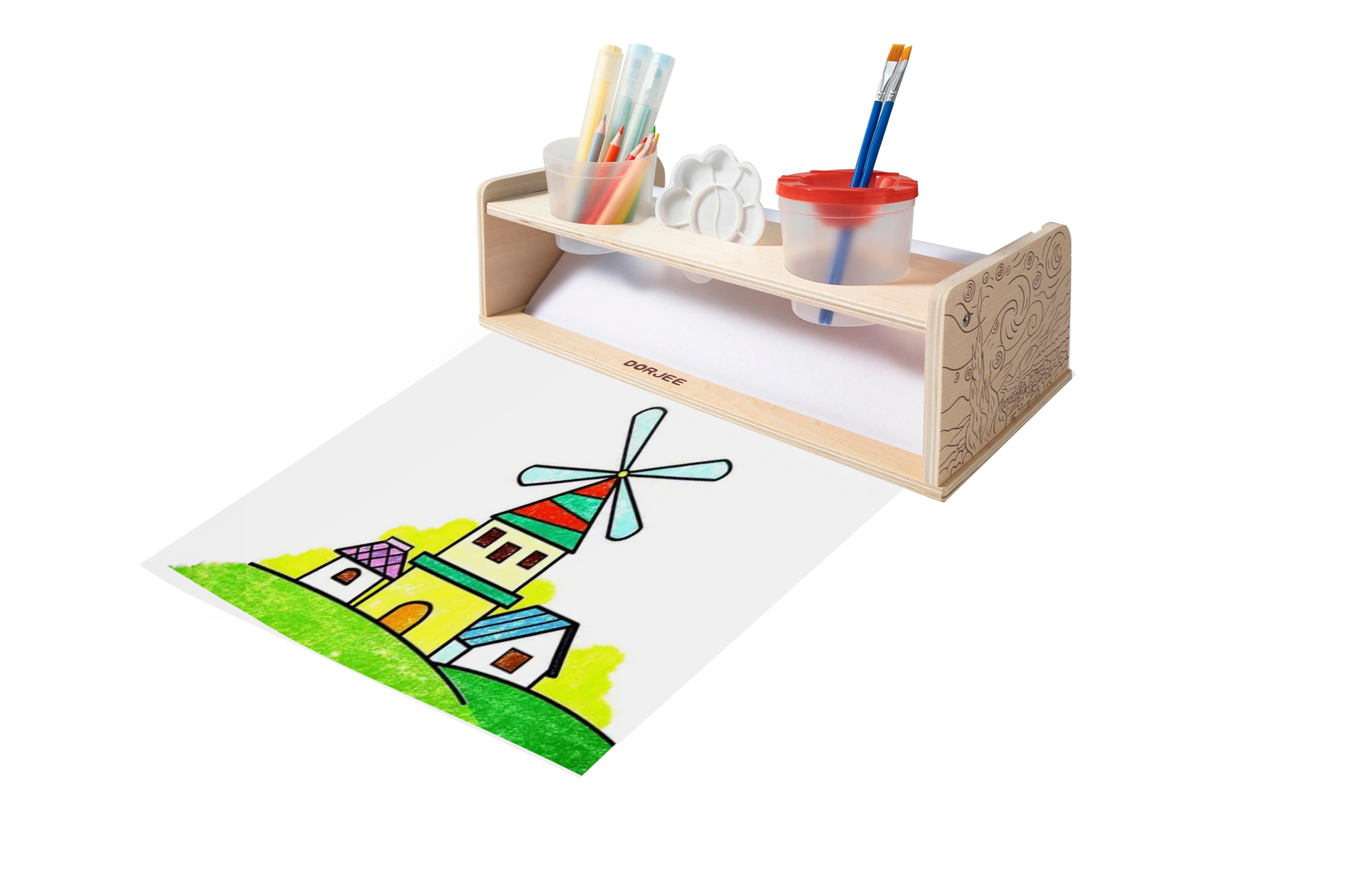 Papierrolhouder hout Dorjee