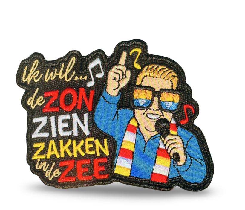 Embleem Rutger ik wil de zon zien zakken in de zee