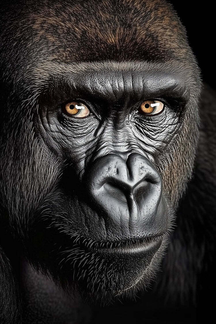 Glasschilderij Gorilla 80x120 cm