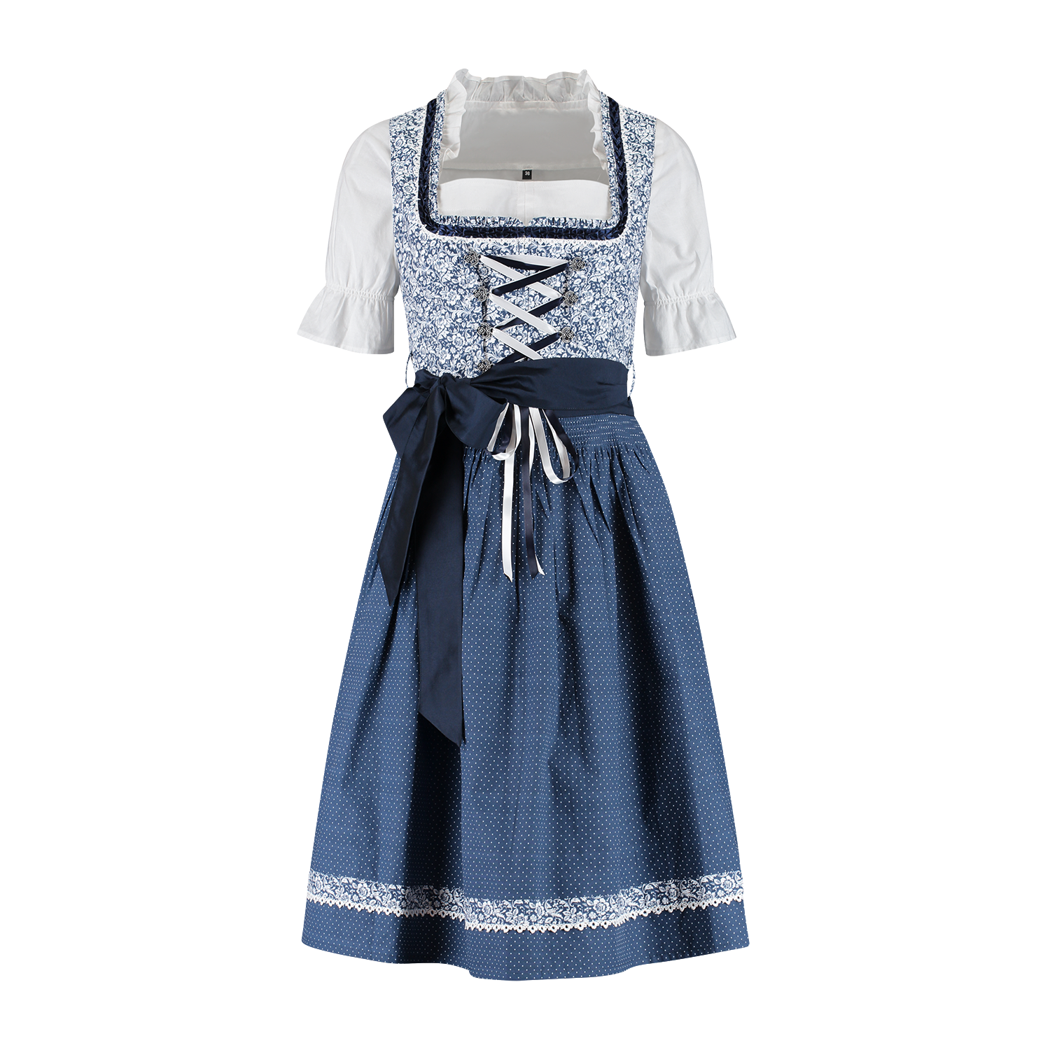 Dirndl bloemen polka
