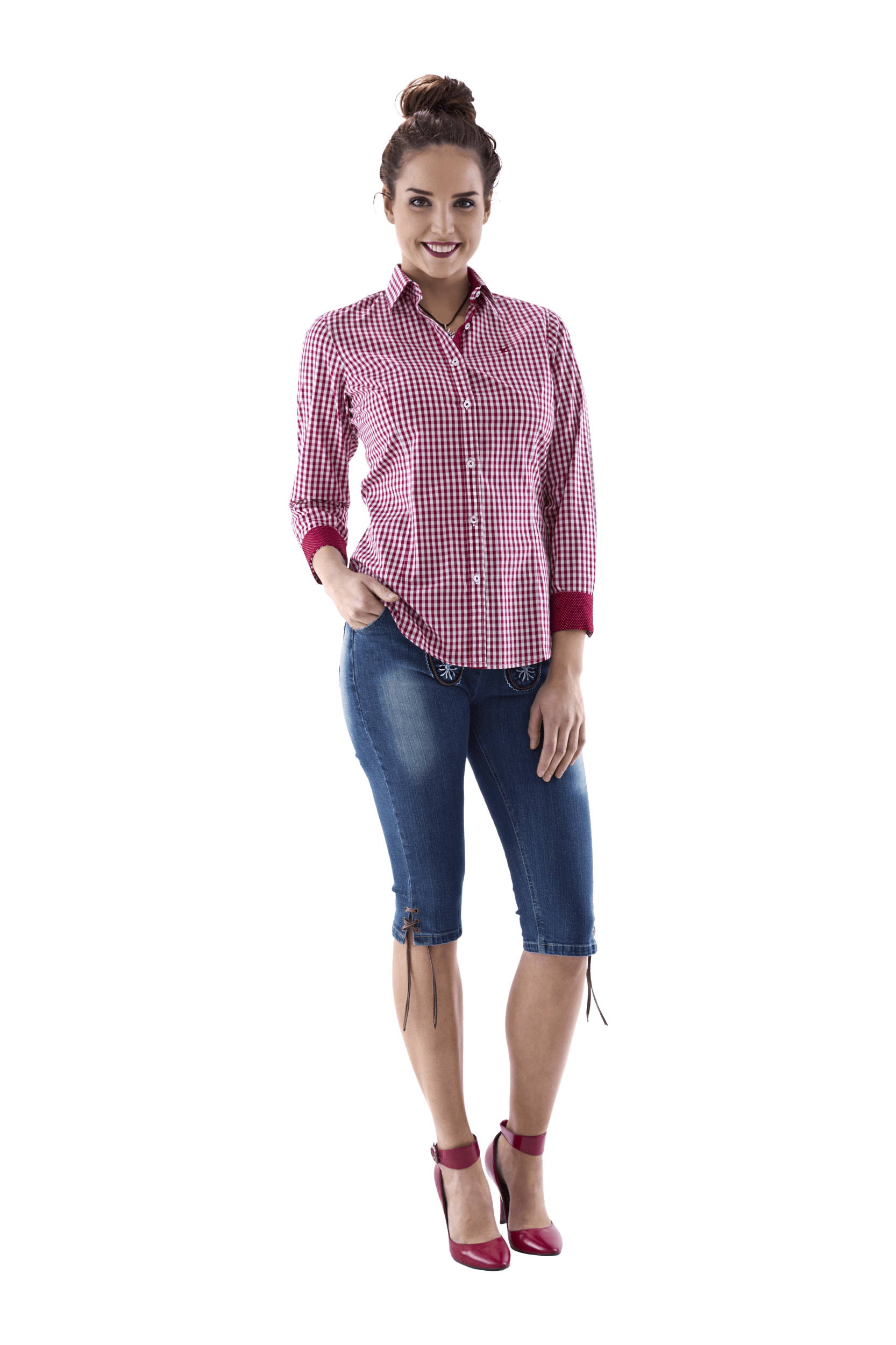 Damesblouse Tiroler of Brabants bont