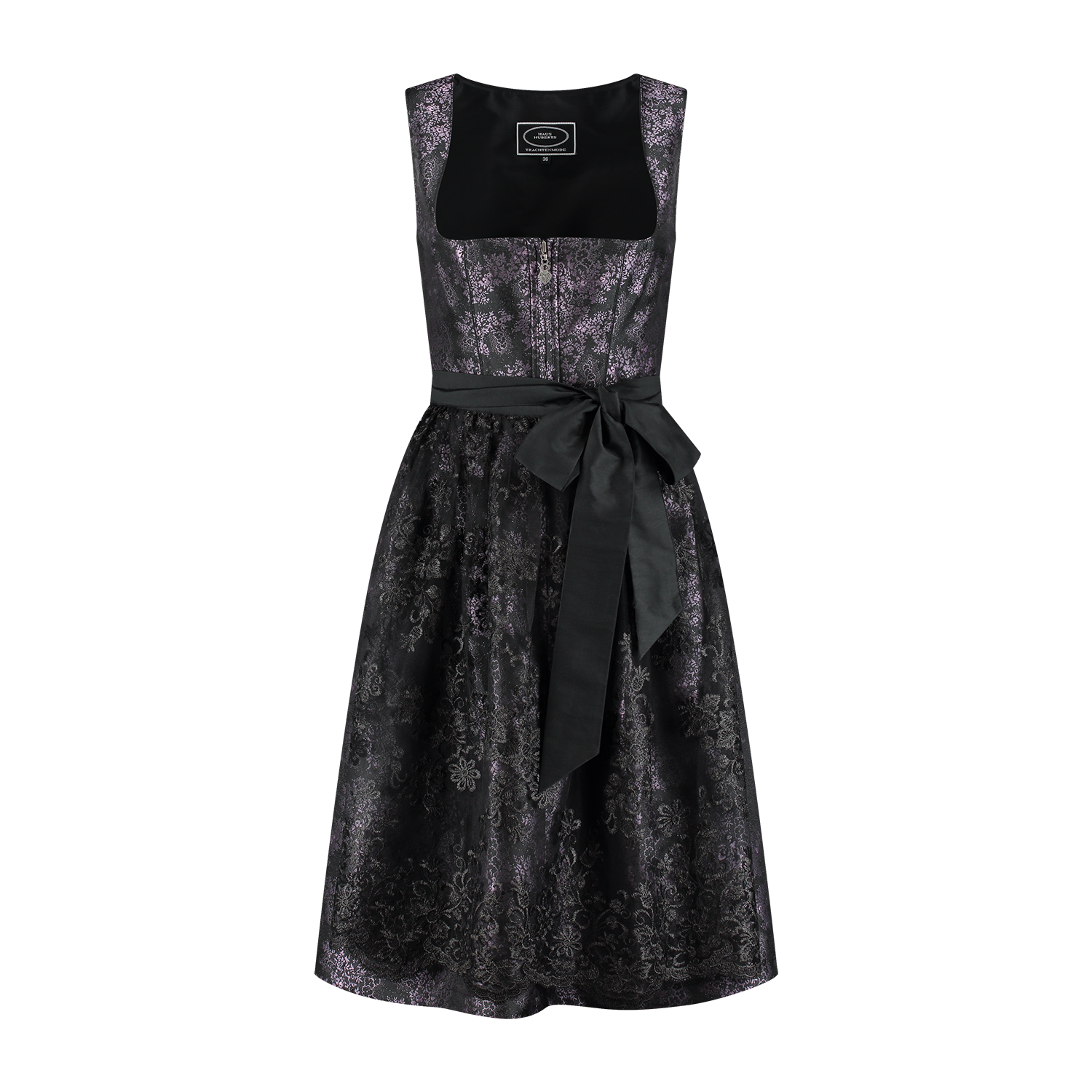 Dirndl Jacquard lila-zwart