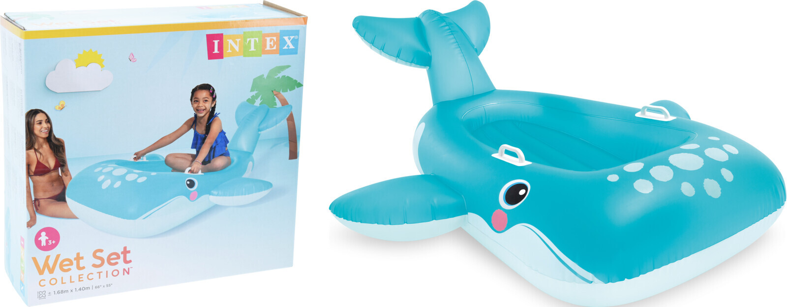 Intex walvis luchtbed 168x140cm