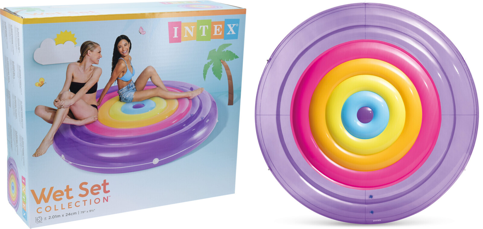 Intex eiland regenboog fiesta 206cm