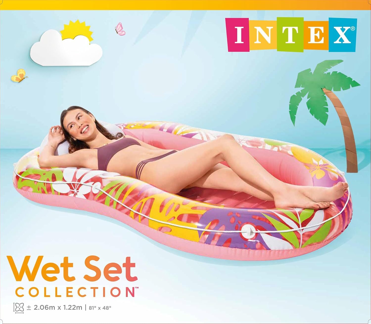 Intex luchtbed tropical oasis 2ass