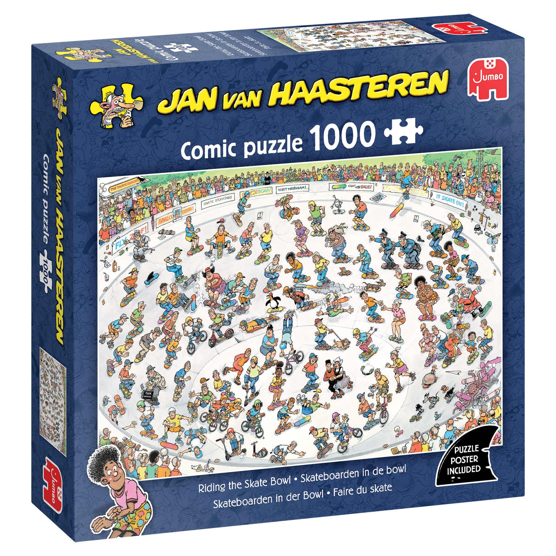 Jumbo Jan van Haasteren skateboarden in de bowl 1000 stukjes