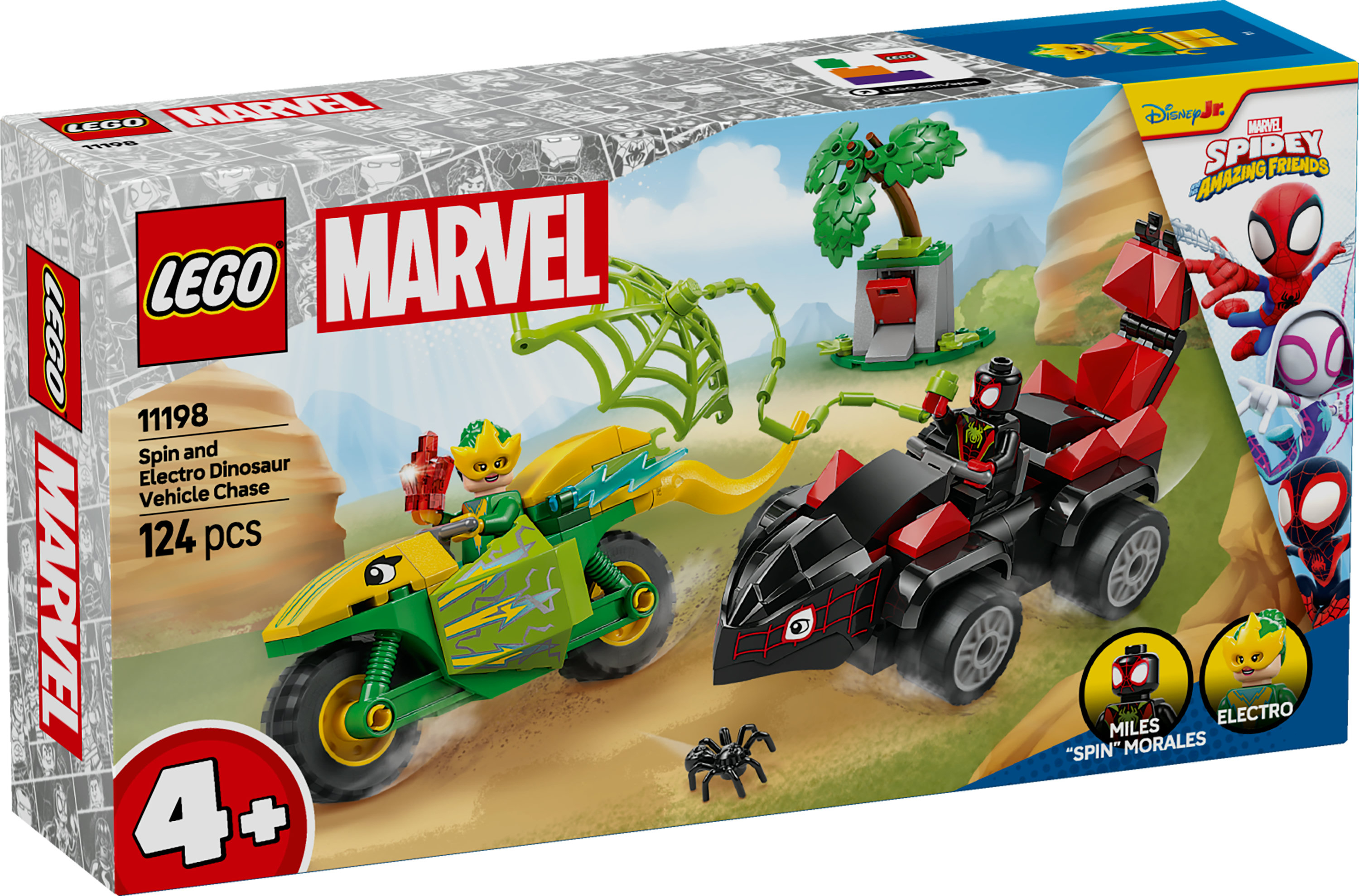LEGO® Marvel 11198 Spiderman en Electro achtervolging met dinosaurusvoertuigen