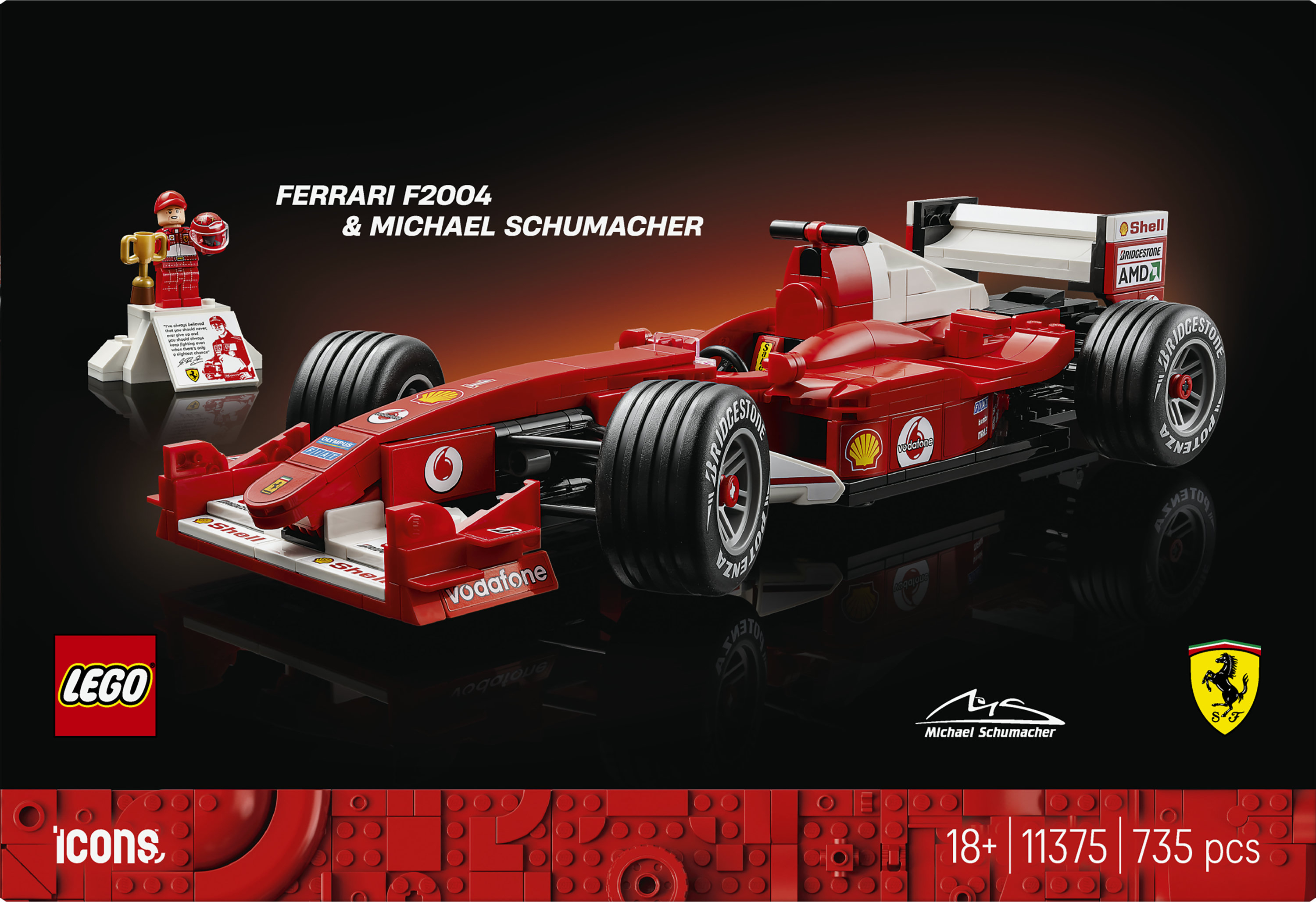 LEGO® Icons 11375 Ferrari F2004 en Michael Schumacher