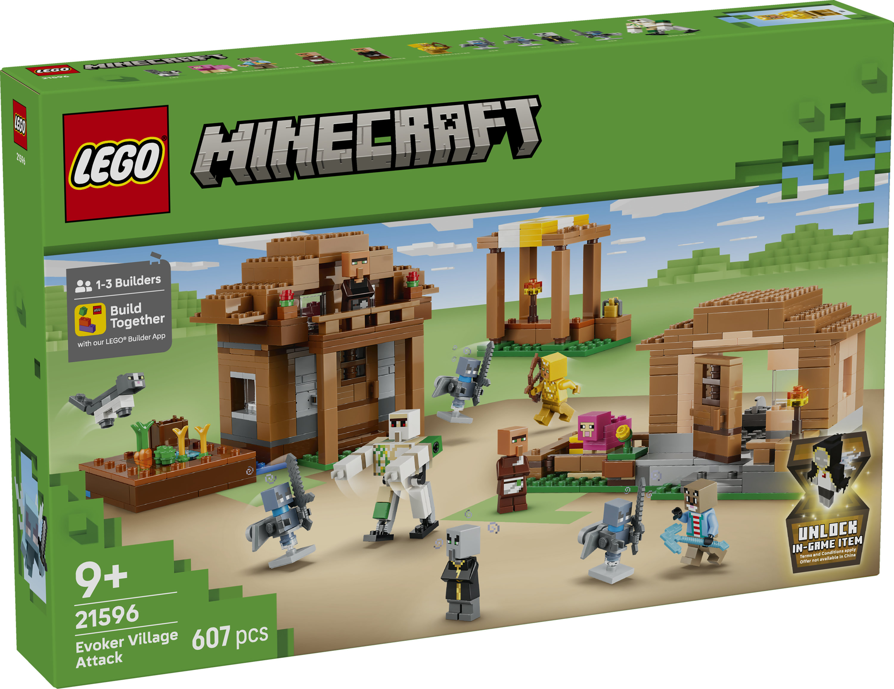 LEGO® Minecraft 21596 de aanval van de tovenaar op het dorp