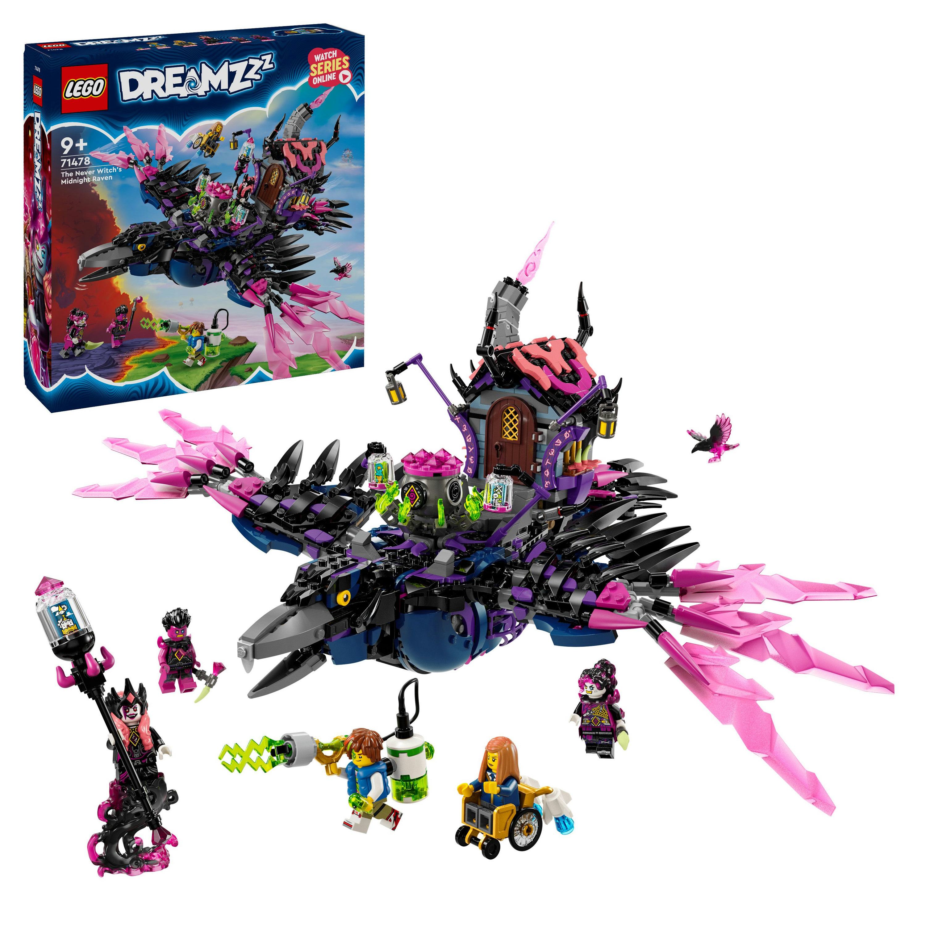 LEGO DREAMZzz sets augustus 2024 officieel onthuld LEGO DREAMZzz 71478 De Middernachtraaf van de Neder Heks