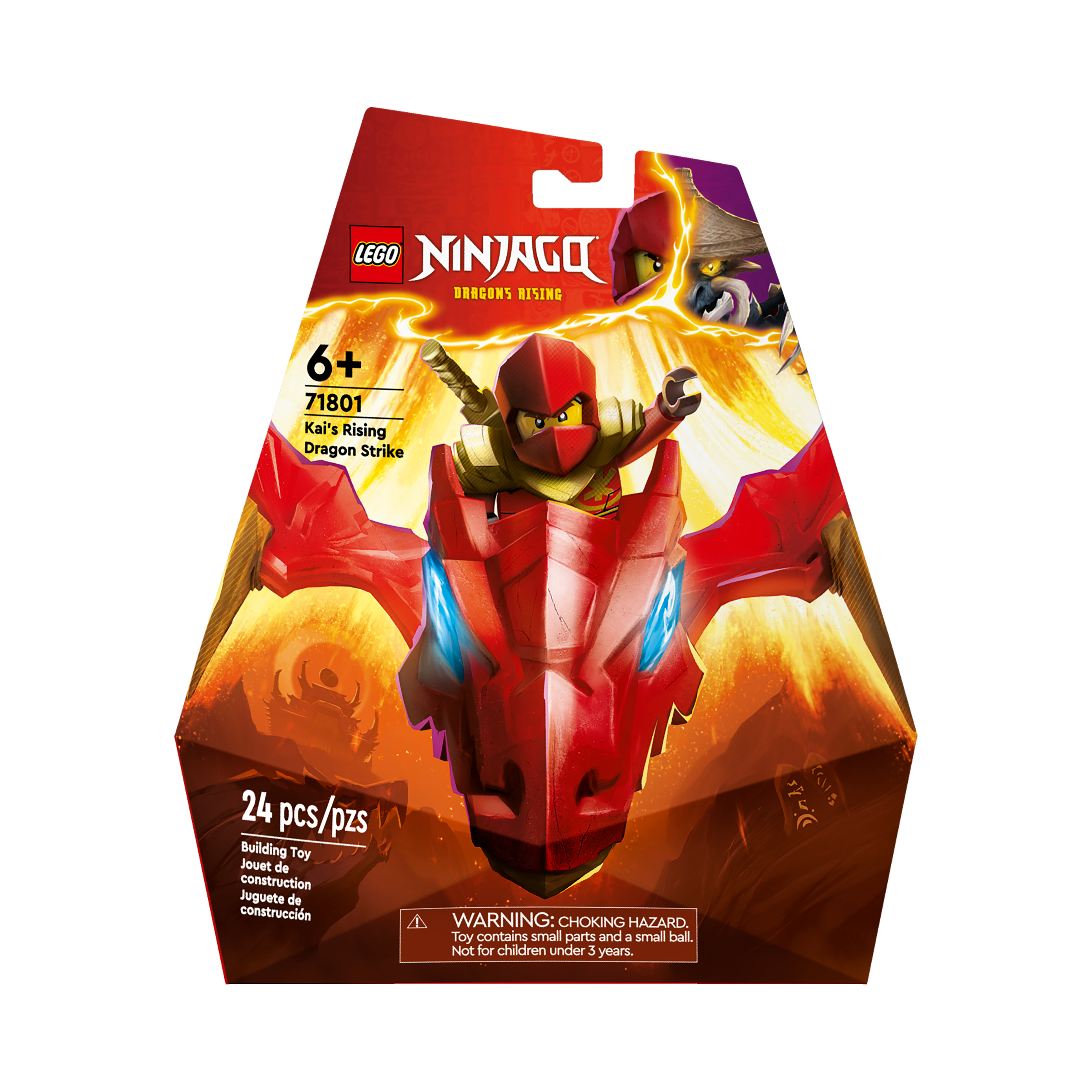 Nieuwe LEGO sets voor januari 2024 LEGO Ninjago 71801 Kai’s rijzende drakenaanval