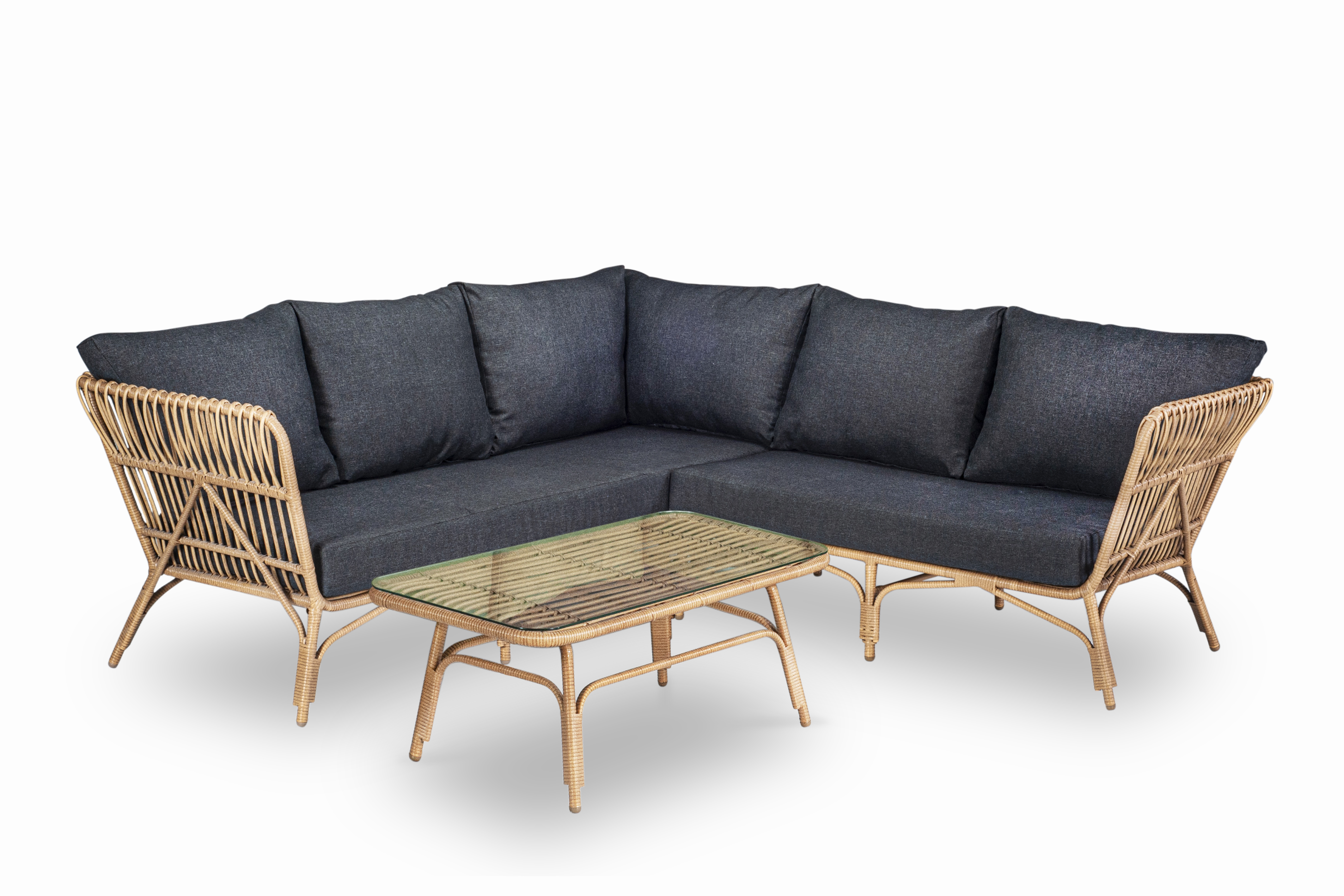 Stanley hoek loungeset bamboo look