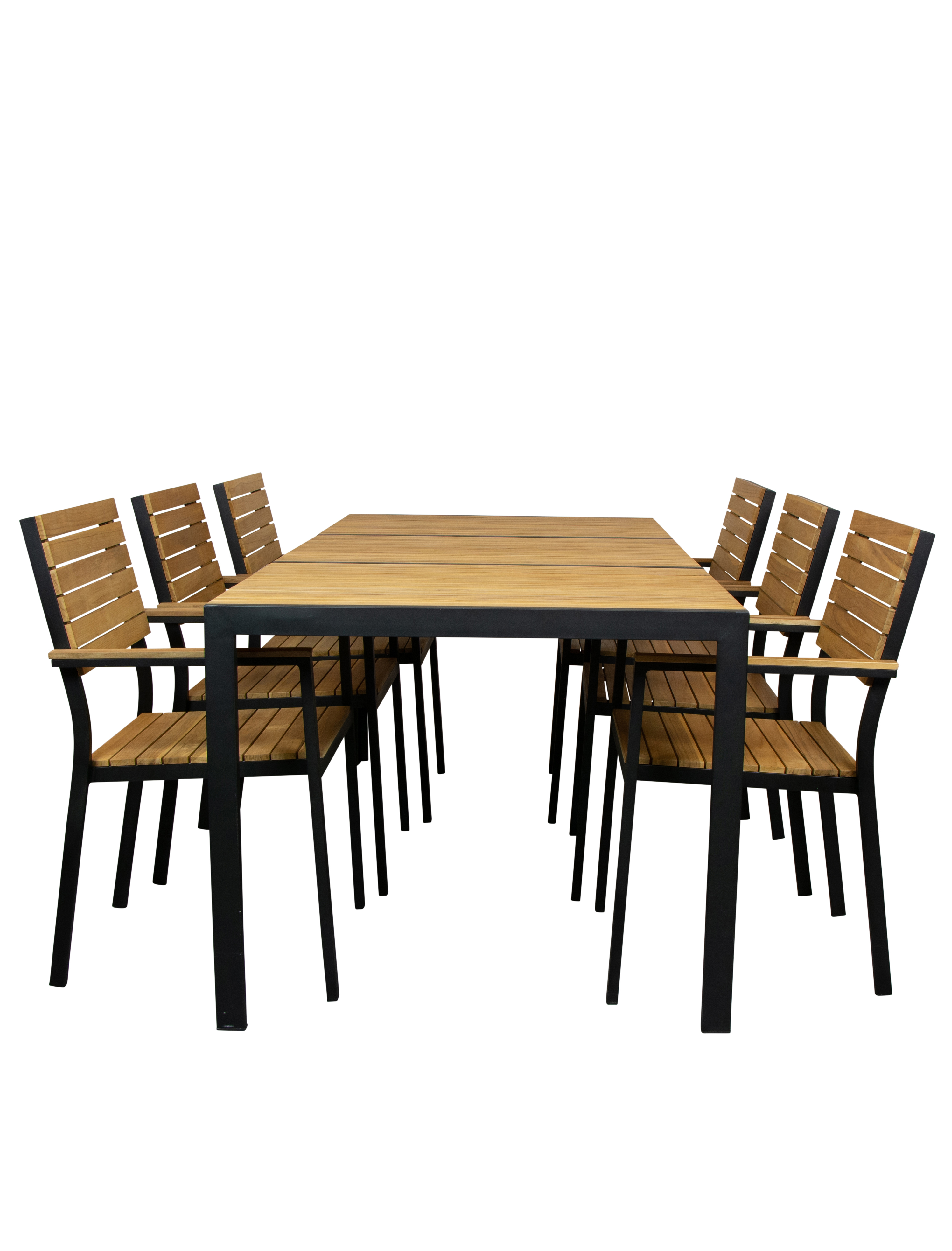 Sava tuintafel met 6 milo stapelbare tuinstoel