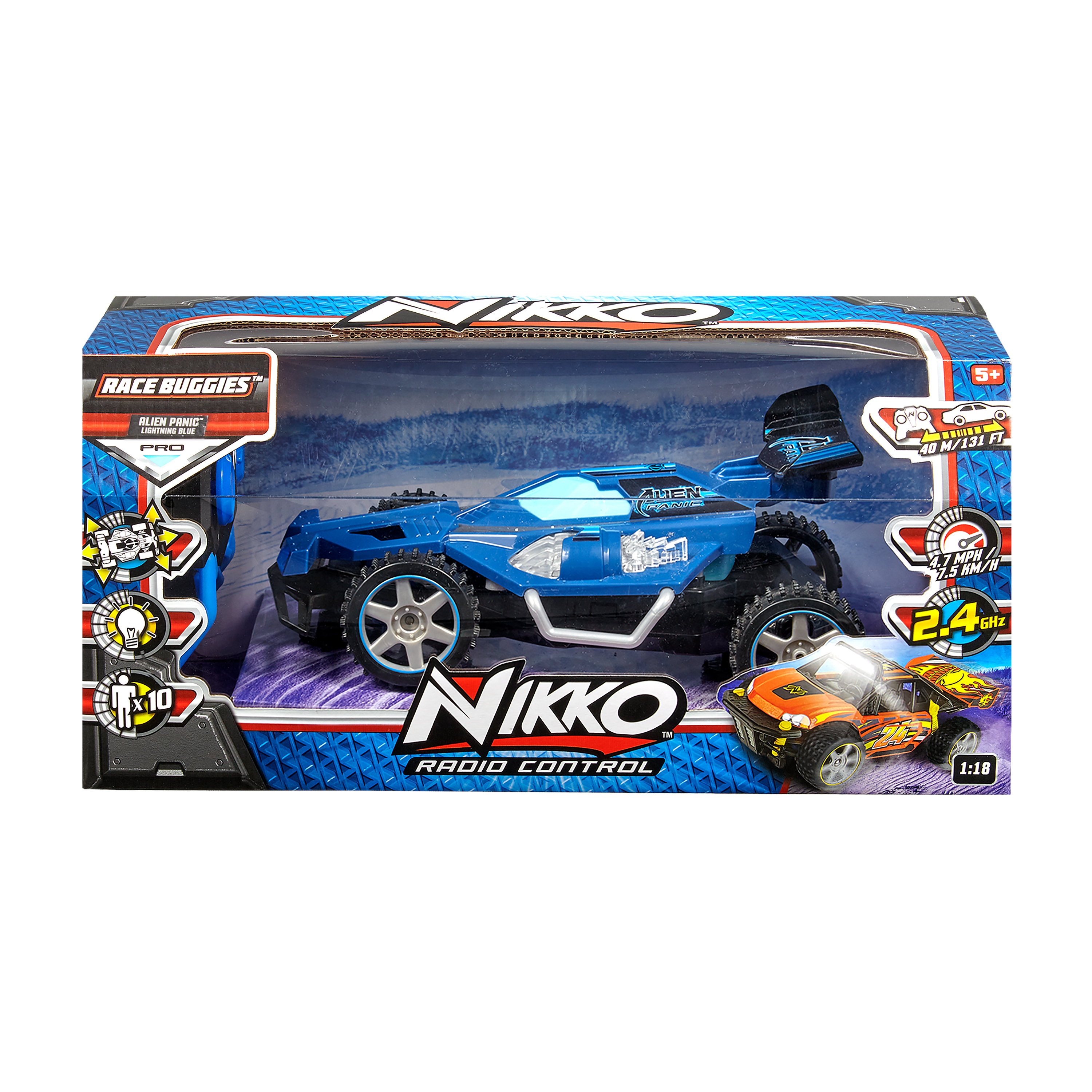 Nikko Auto RC Race Buggies Alien Panic Blue 1004 met verlichting afbeelding