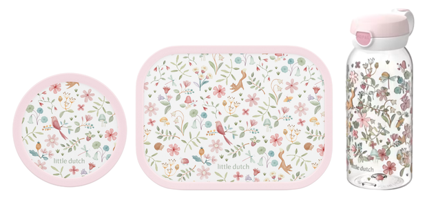Mepal 3-delige lunchset campus Little Dutch fairy wonders lunchbox + fruitbox + drinkfles met flipdop