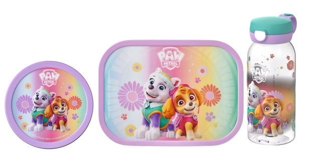 Mepal 3-delige lunchset campus Paw Patrol girls lunchbox + fruitbox + drinkfles met flipdop