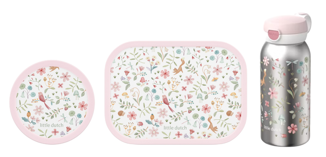 Mepal 3-delige lunchset campus Little Dutch fairy wonders lunchbox + fruitbox + isoleerfles met flipdop