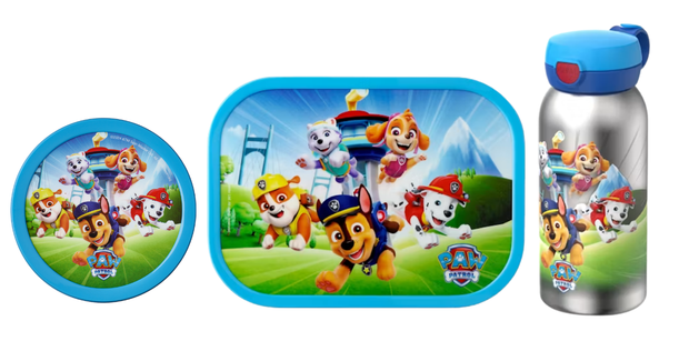 Mepal 3-delige lunchset campus Paw Patrol pups lunchbox + fruitbox + isoleerfles met flipdop