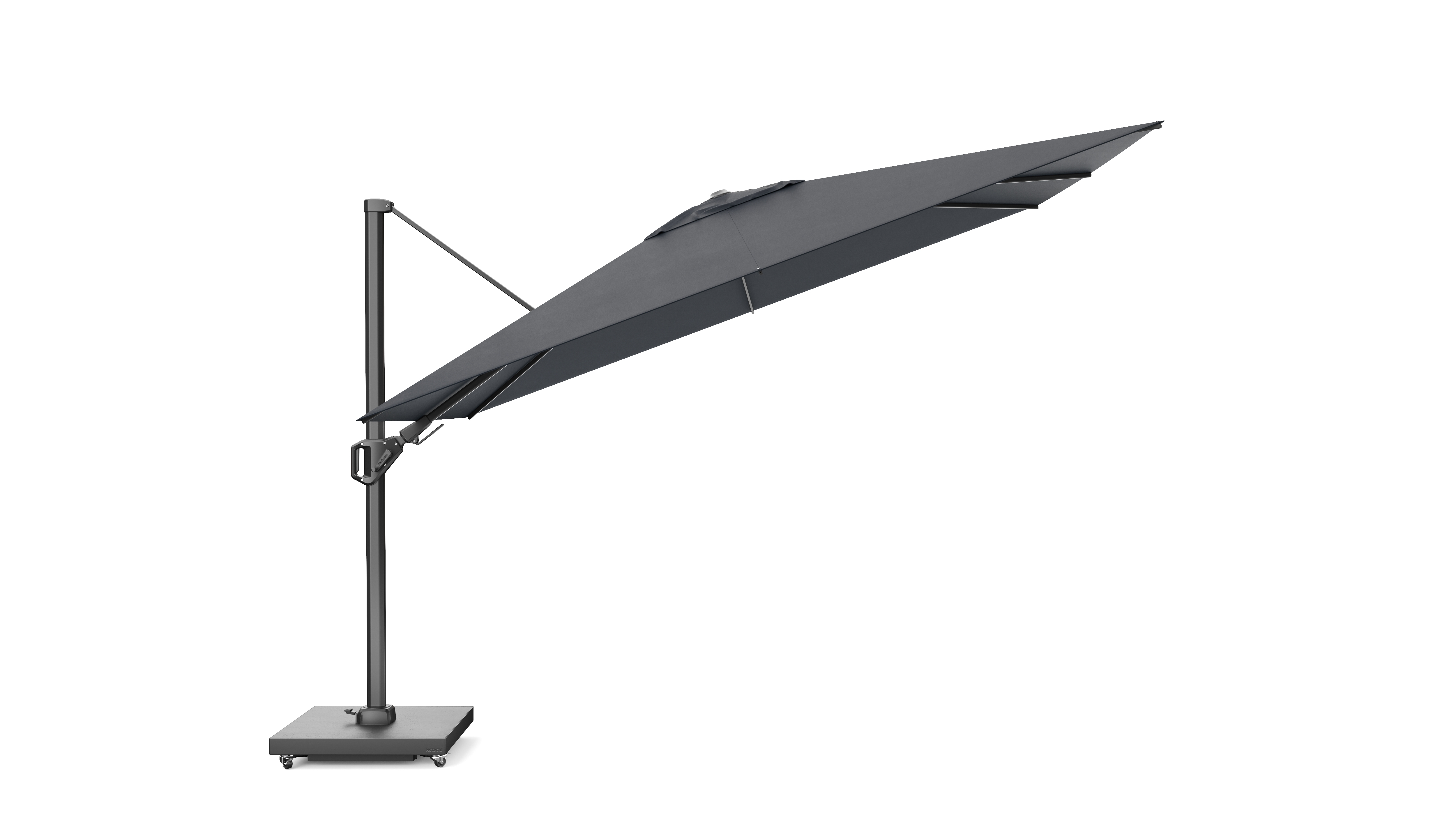 Platinum Challenger zweefparasol T2 premium 2,6x3,5 m antraciet frame faded black doek