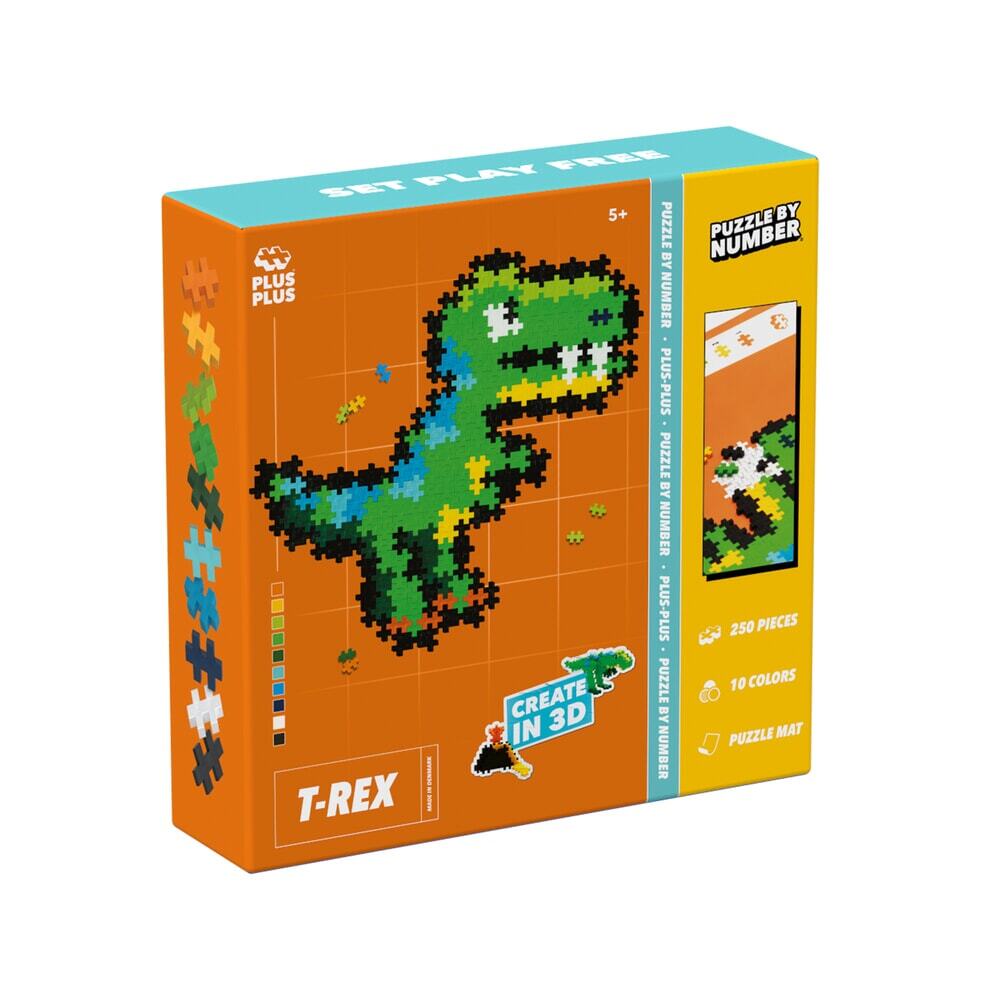 PlusPlus Puzzle By Number T-Rex 250 Pcs Plus-Plus 4334 afbeelding