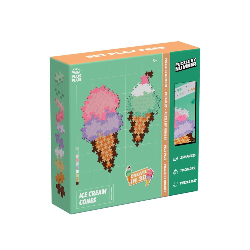 PlusPlus puzzle by number ice cream cones 250 stuks 4346