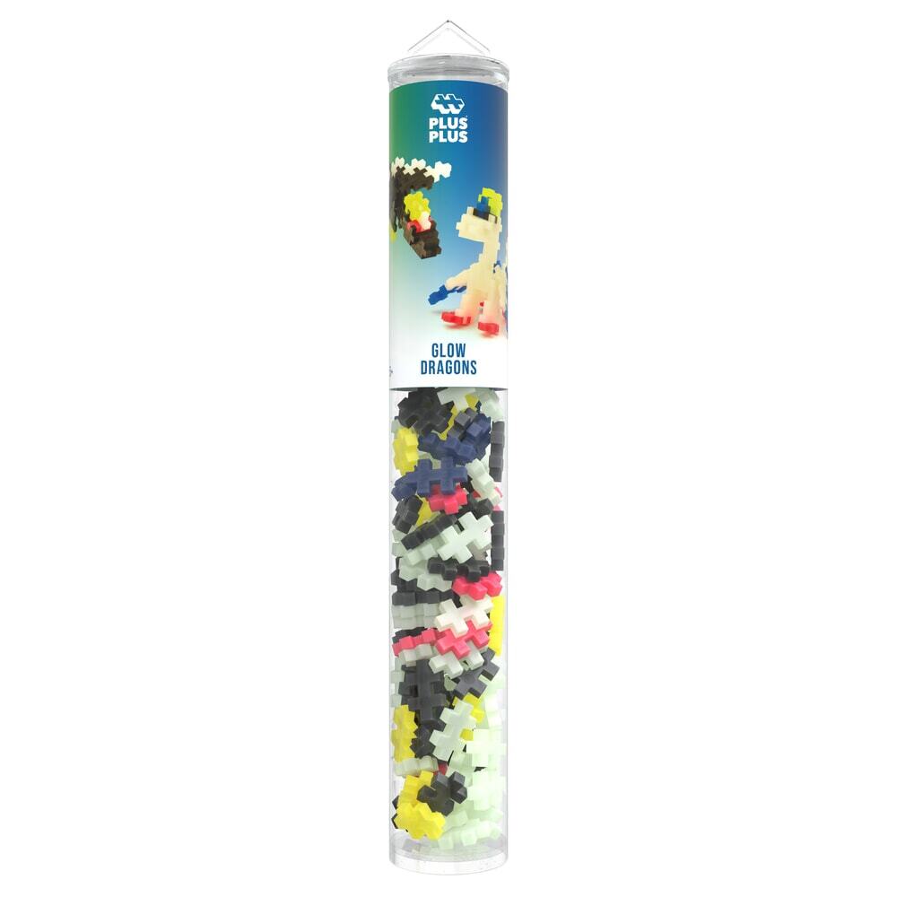 Plus-Plus tube glow dragons: 100 stuks (4377)
