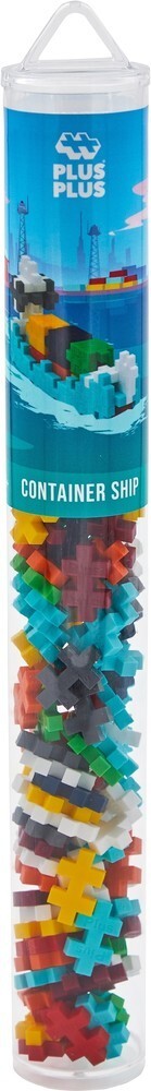Plus-Plus tube container schip: 100 stuks (4286)
