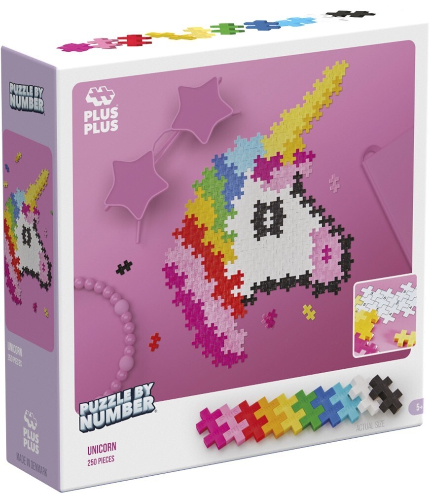 Plus-Plus puzzle by number eenhoorn: 250 stuks (3929)