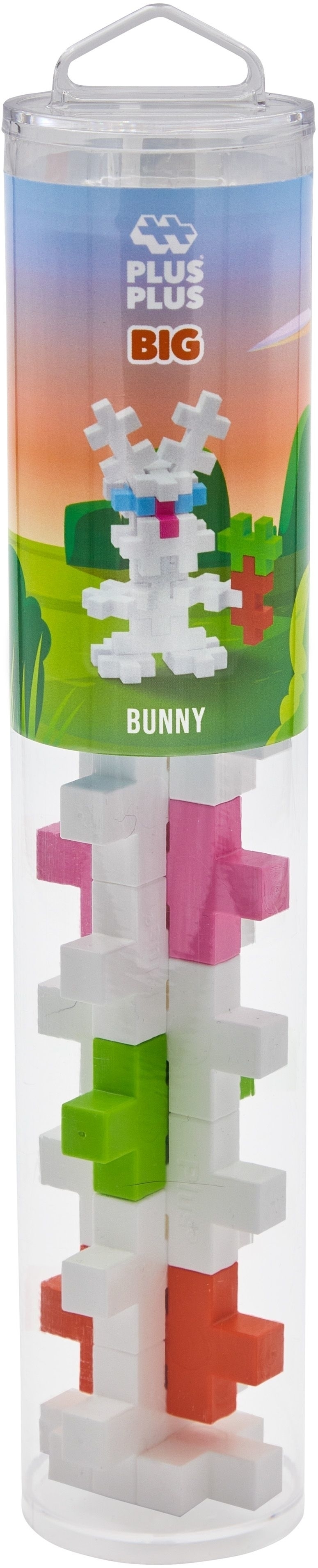 Plus-Plus - BIG Animal Tube - Konijn - Constructiespeelgoed - Set Met Bouwstenen - 15 Delige Bouwset - Bouwspeelgoed - Vanaf 3 Jaar
