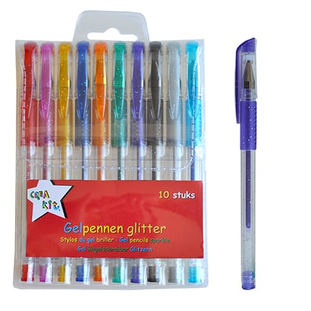 Creakit gelpennen glitter 10/ crea-kit afbeelding