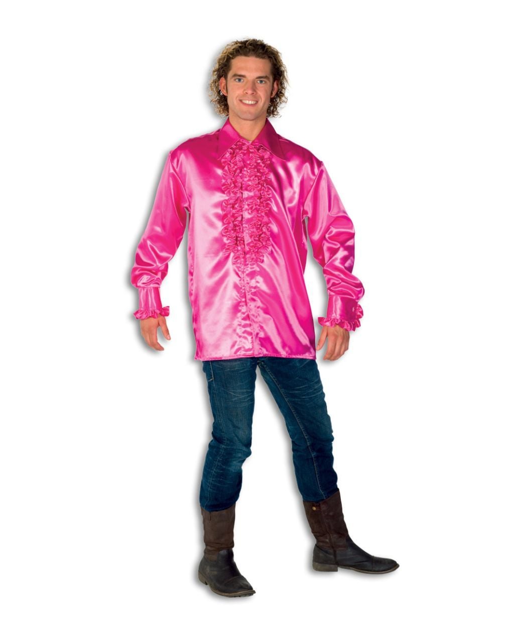 Ruche blouse pink