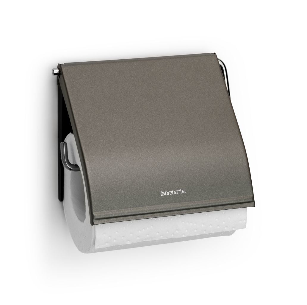 Brabantia ReNew toiletrolhouder met klep platinum