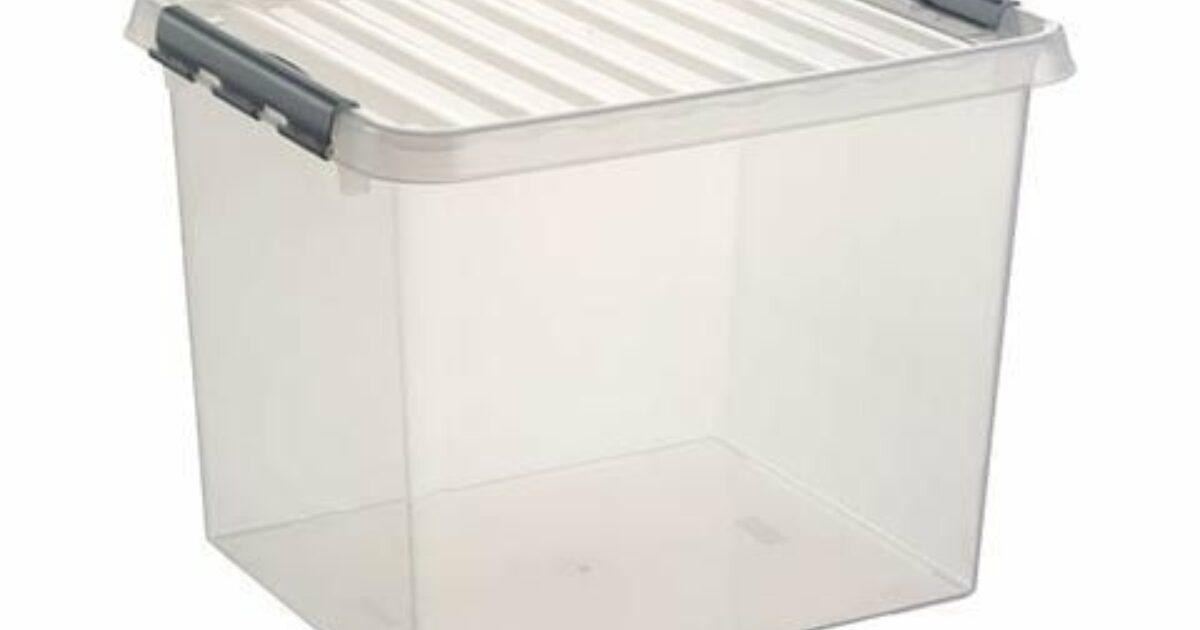Sunware Q-line box 52 liter transp/metaal | Coppens Warenhuis