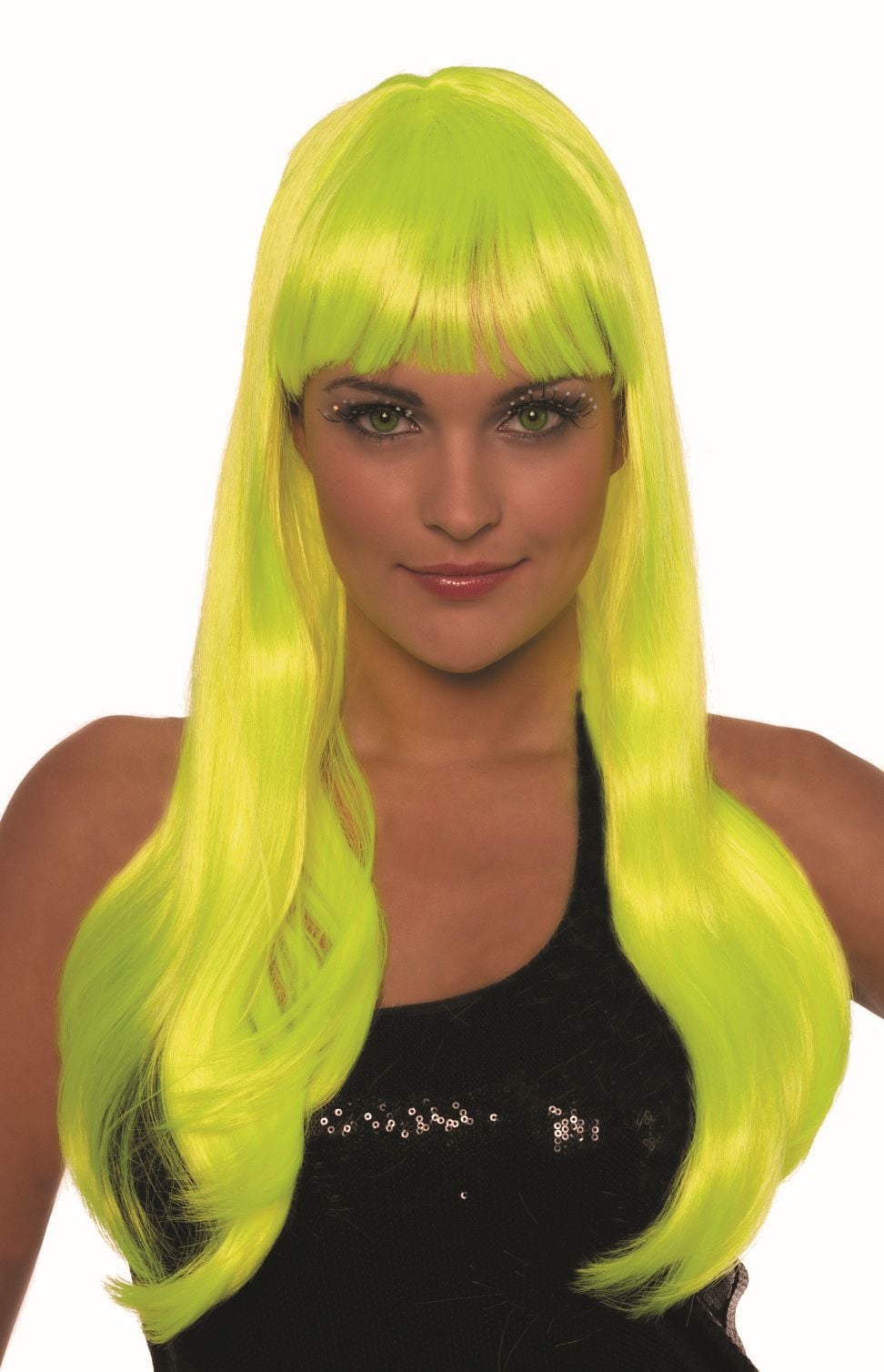 Lange Bobline de luxe neon-geel