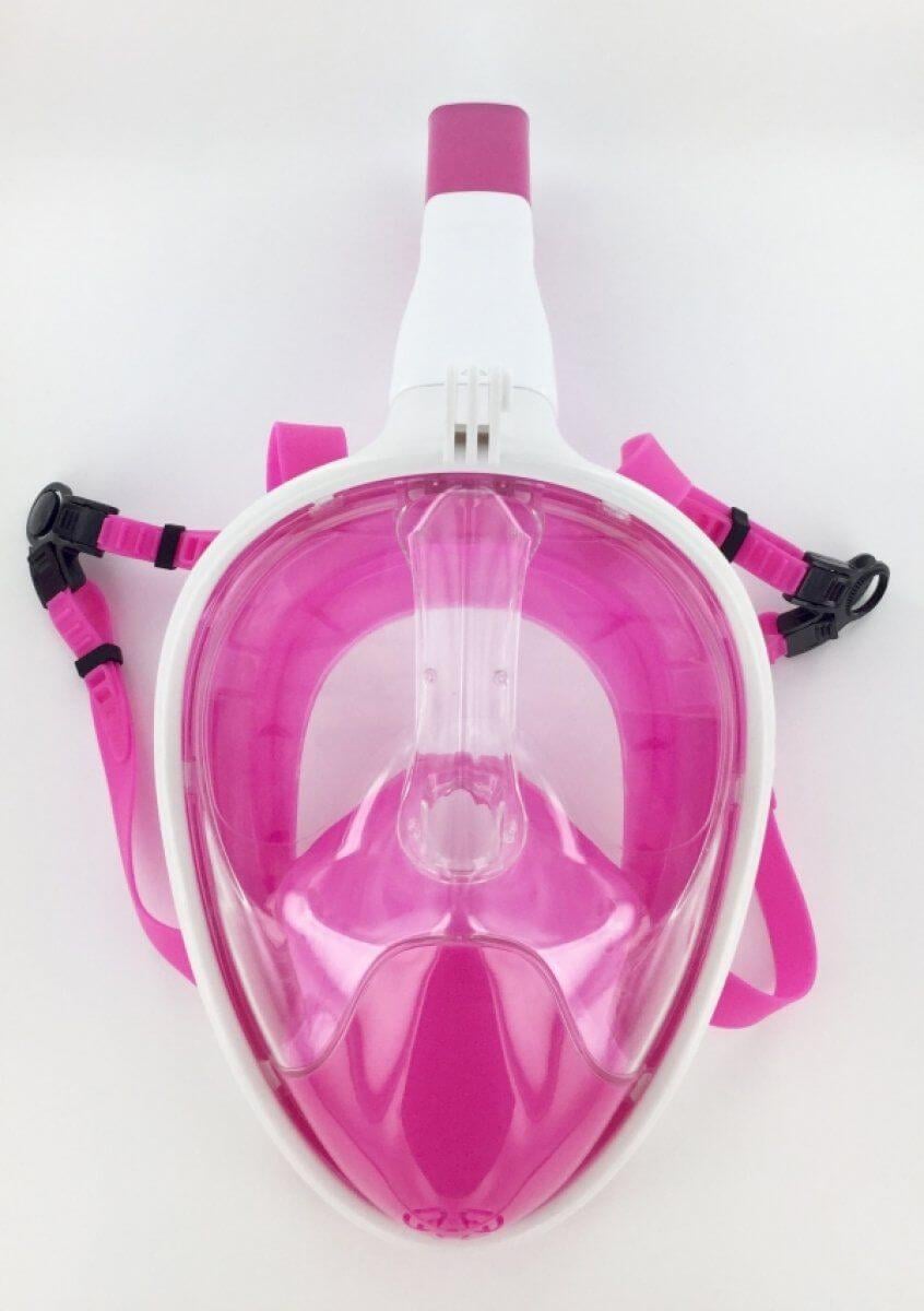 Snorkelmasker roze-wit