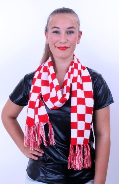 Sjawl rood/wit