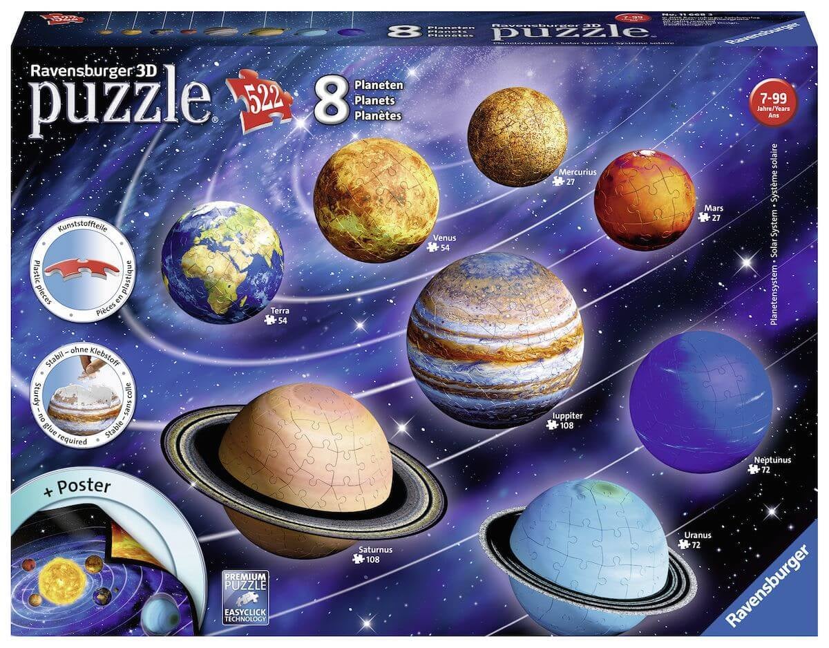 Ravensburger puzzel Planetensysteem 3D 522 stukjes