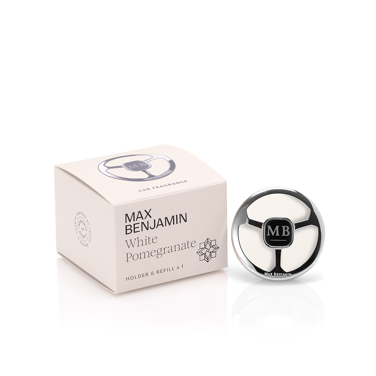Max Benjamin Car Fragrance Dispenser White Pomegranate